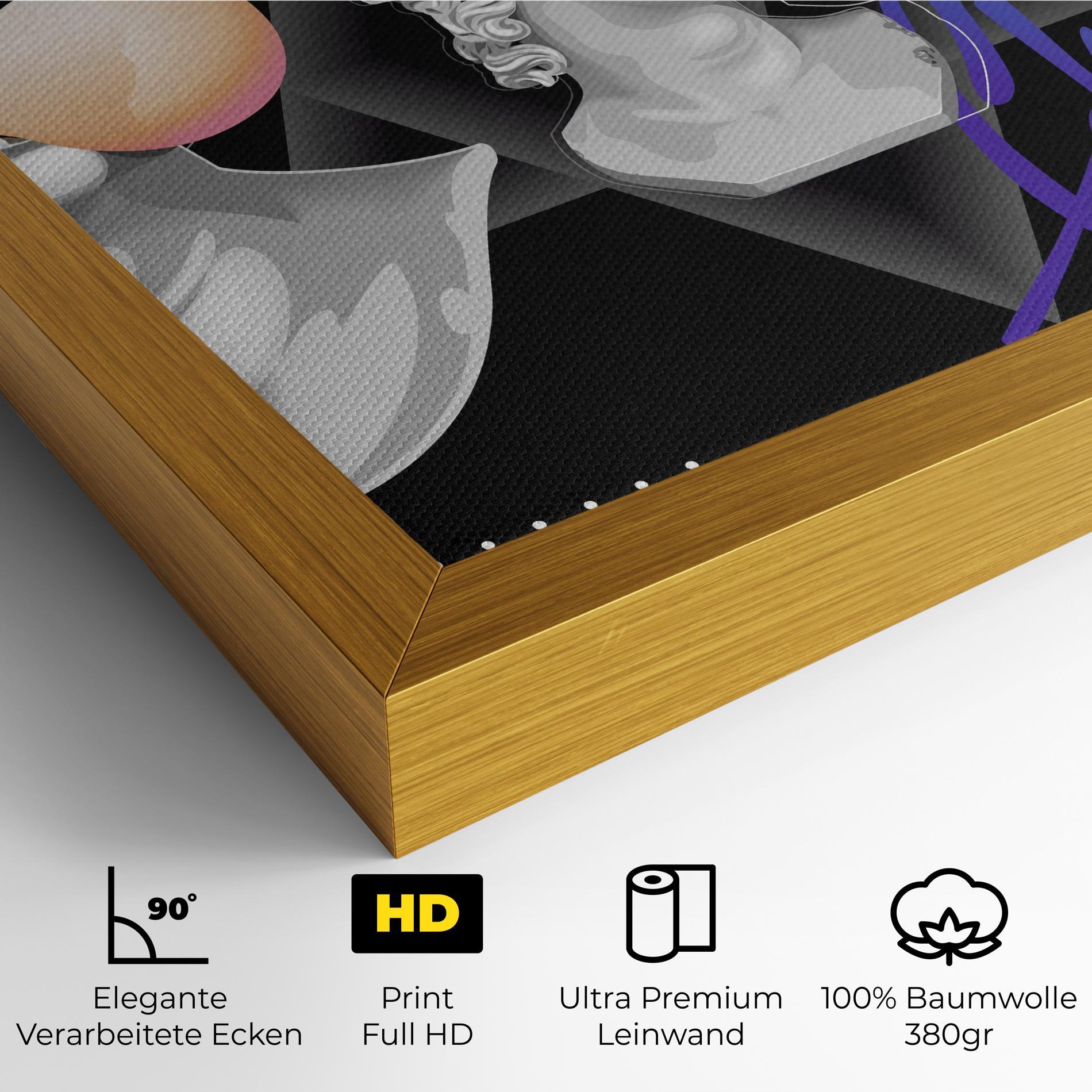 Leinwandbild Statue Mask mockup 4