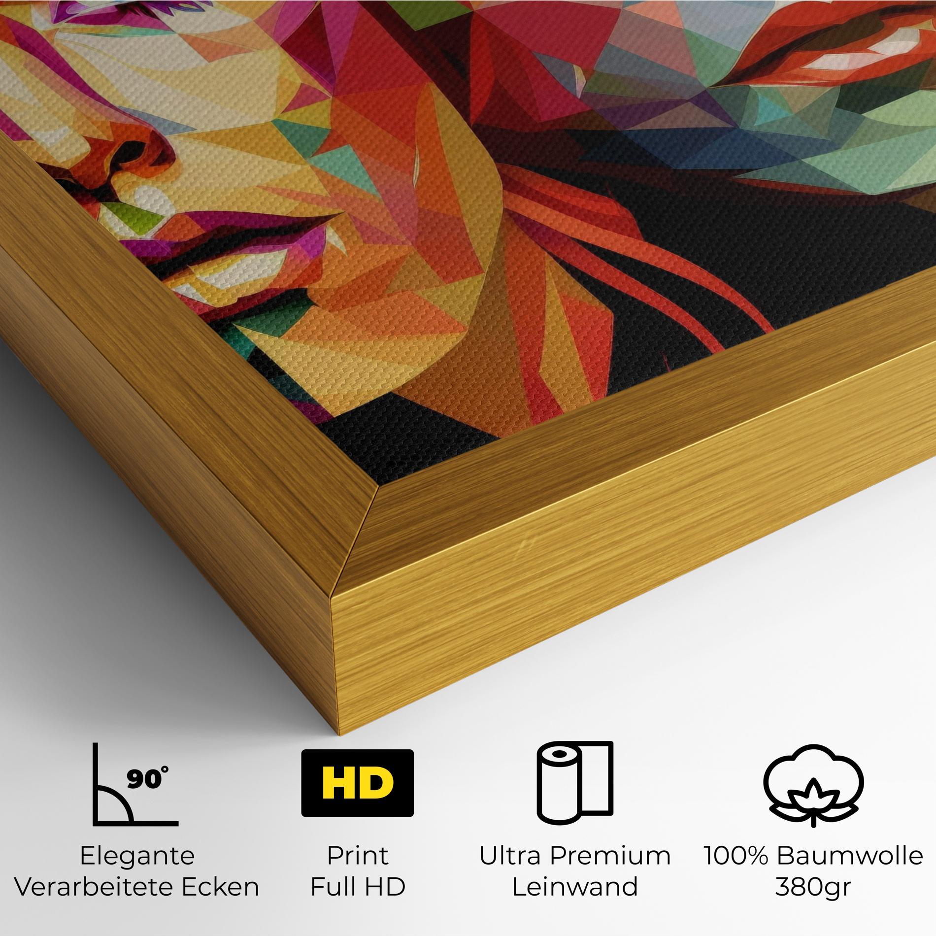 Leinwandbild Women Face Collage mockup 4