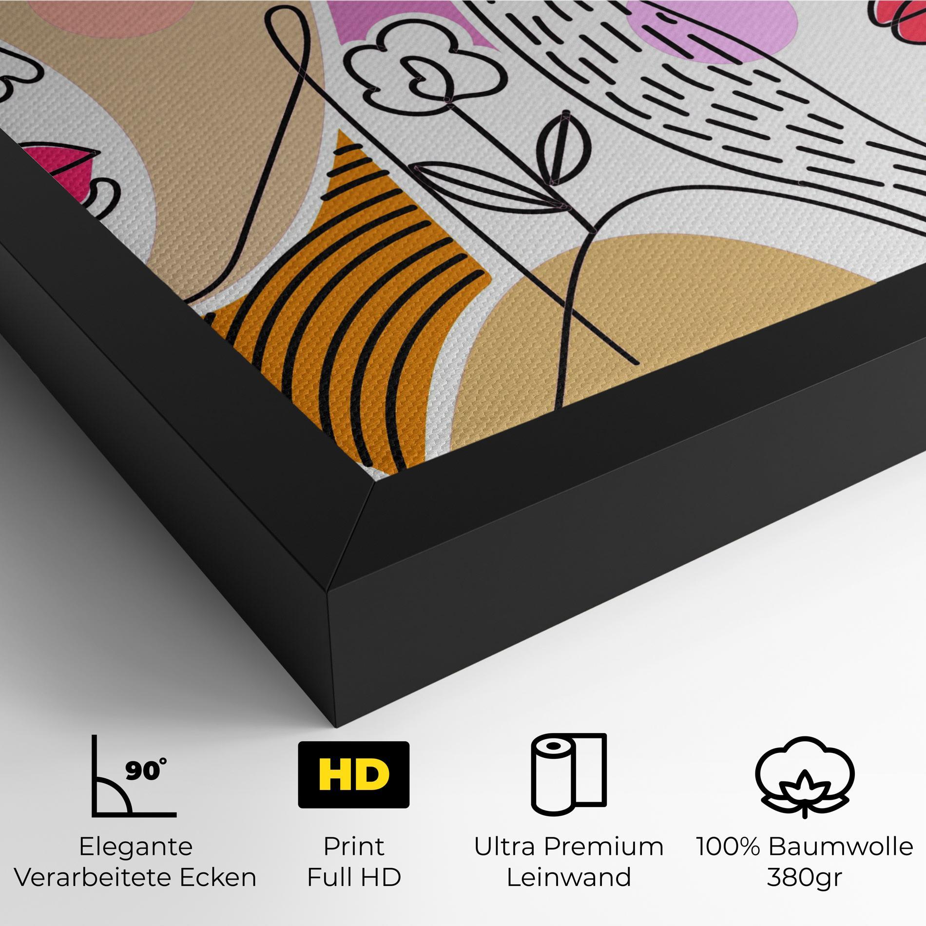 Leinwandbild Abstract Eye Face mockup 4