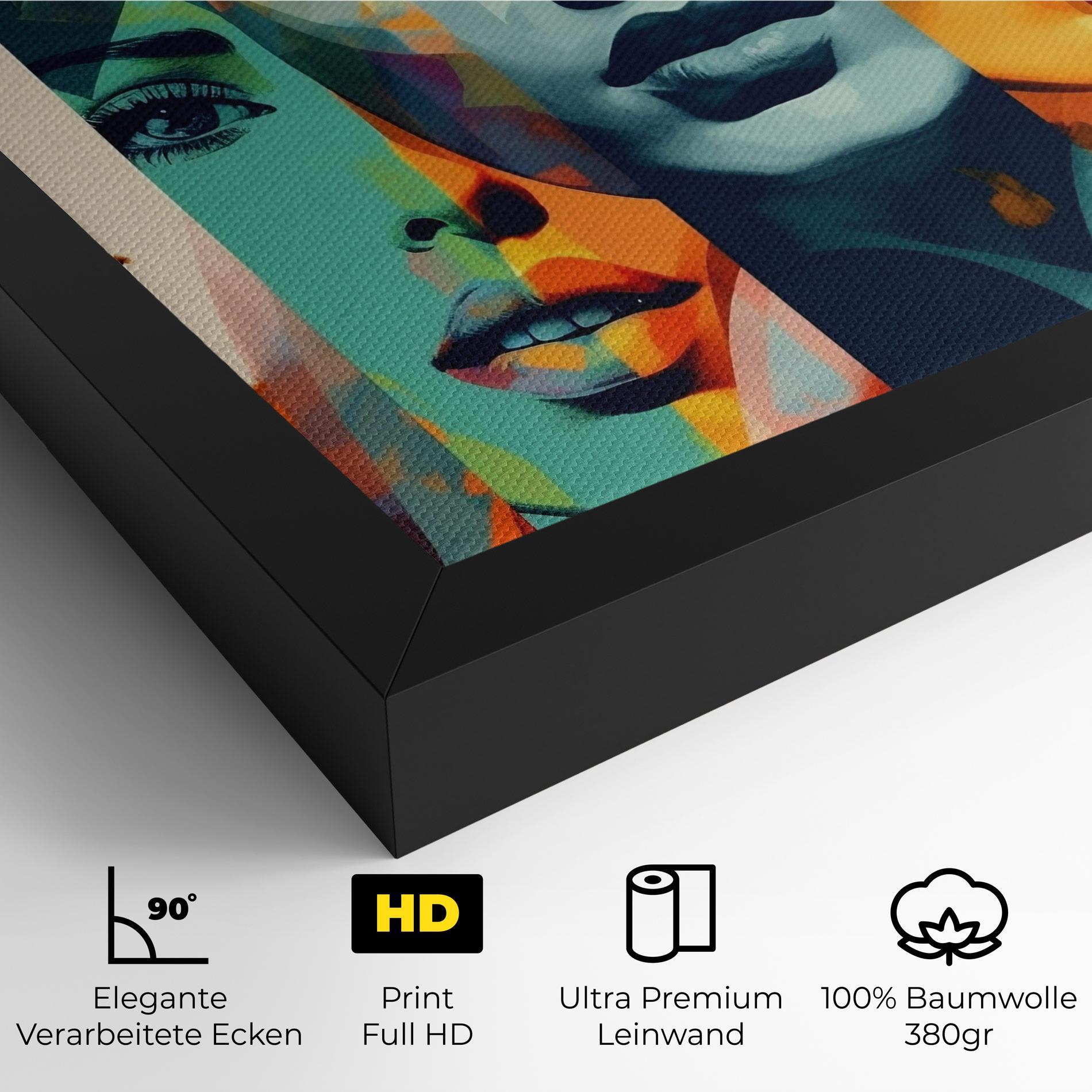 Leinwandbild Abstract Face Collage mockup 4