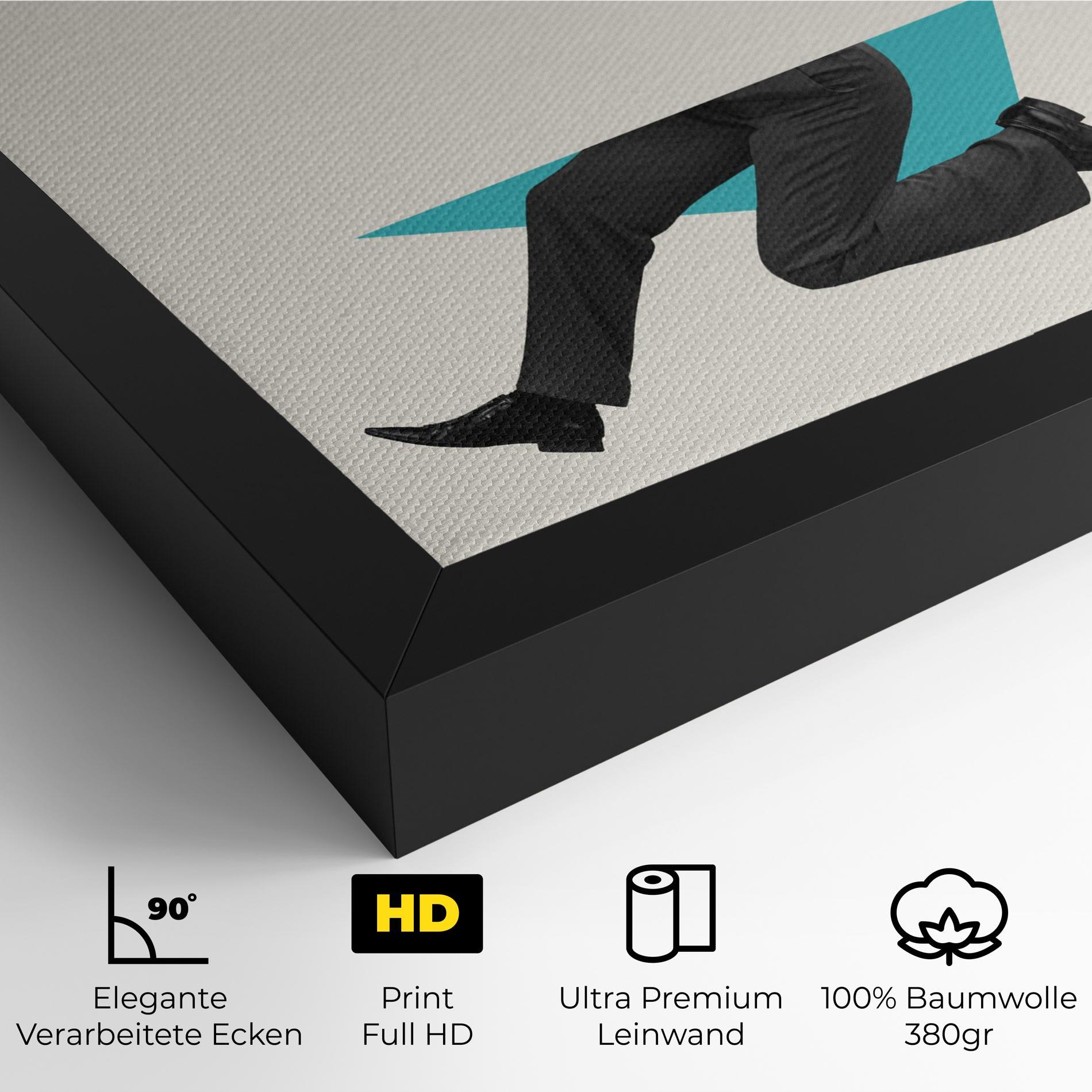 Leinwandbild Businessman Collage mockup 4