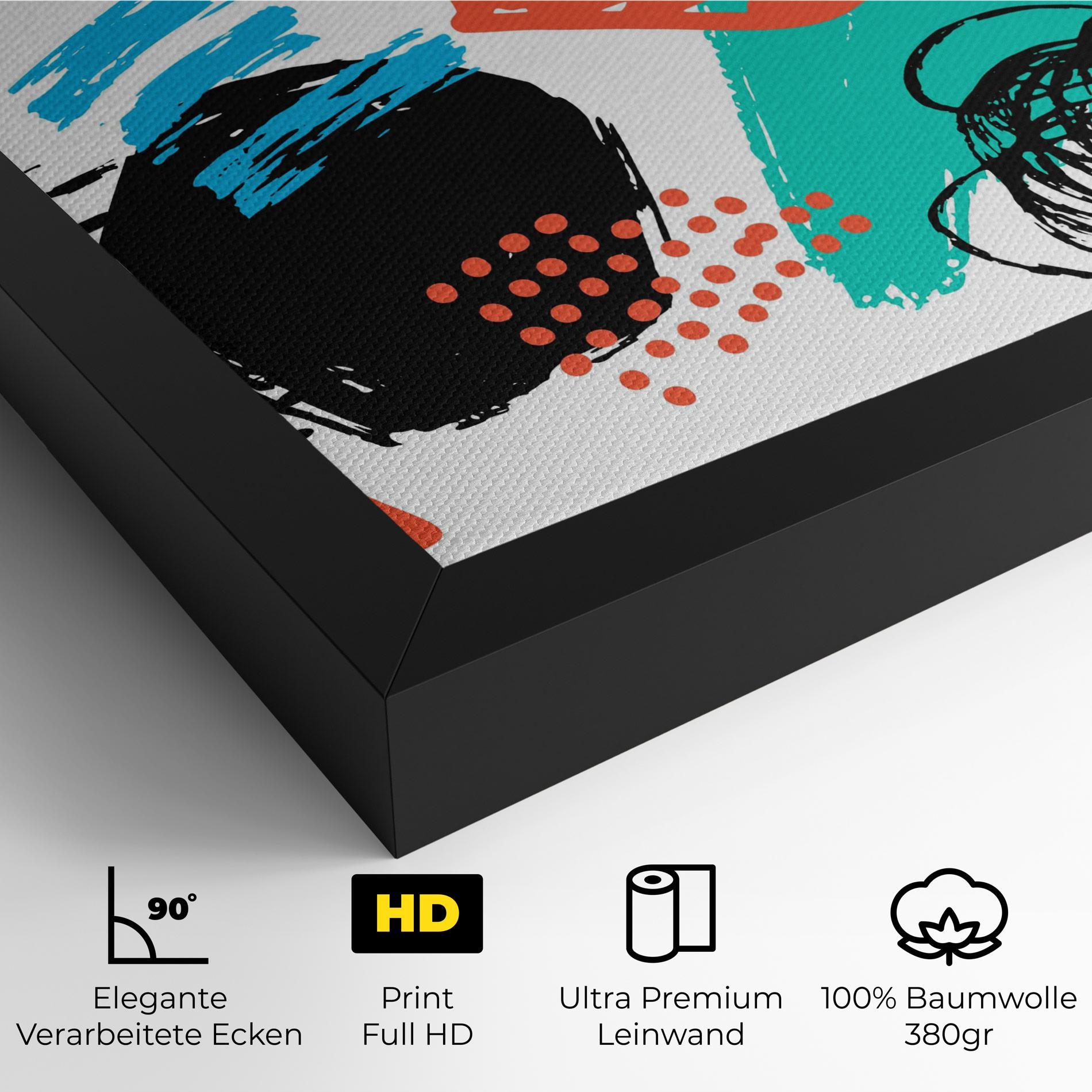 Leinwandbild Drawing Collage Art mockup 4