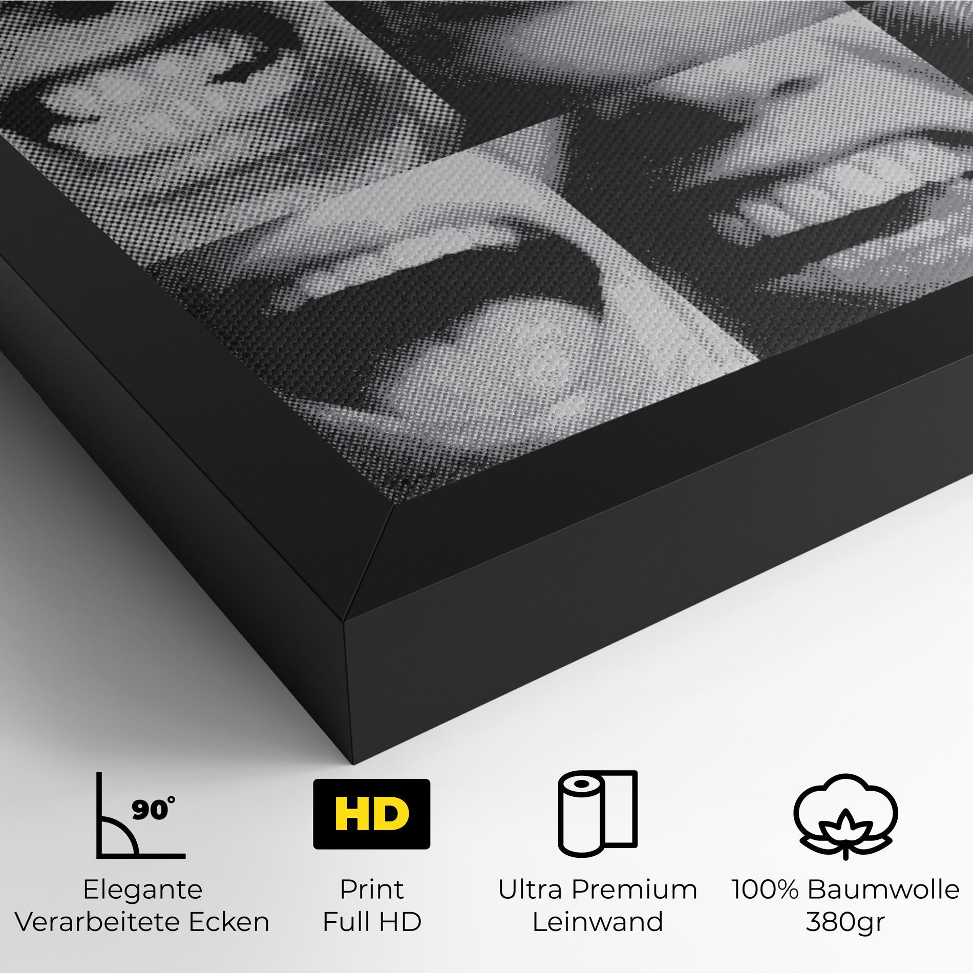 Leinwandbild Grey Mouth Collage mockup 4