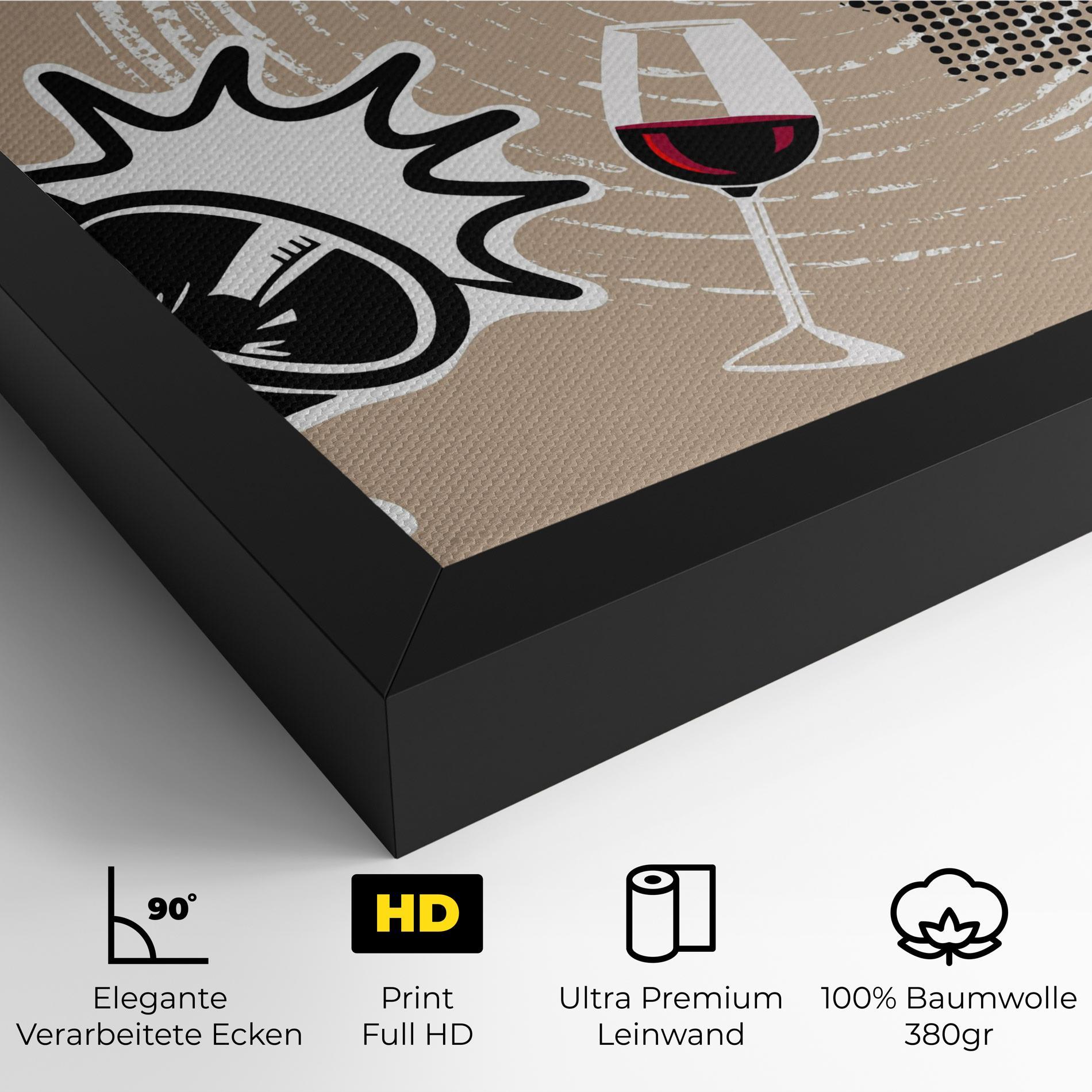 Leinwandbild Lips Mouth Collage mockup 4