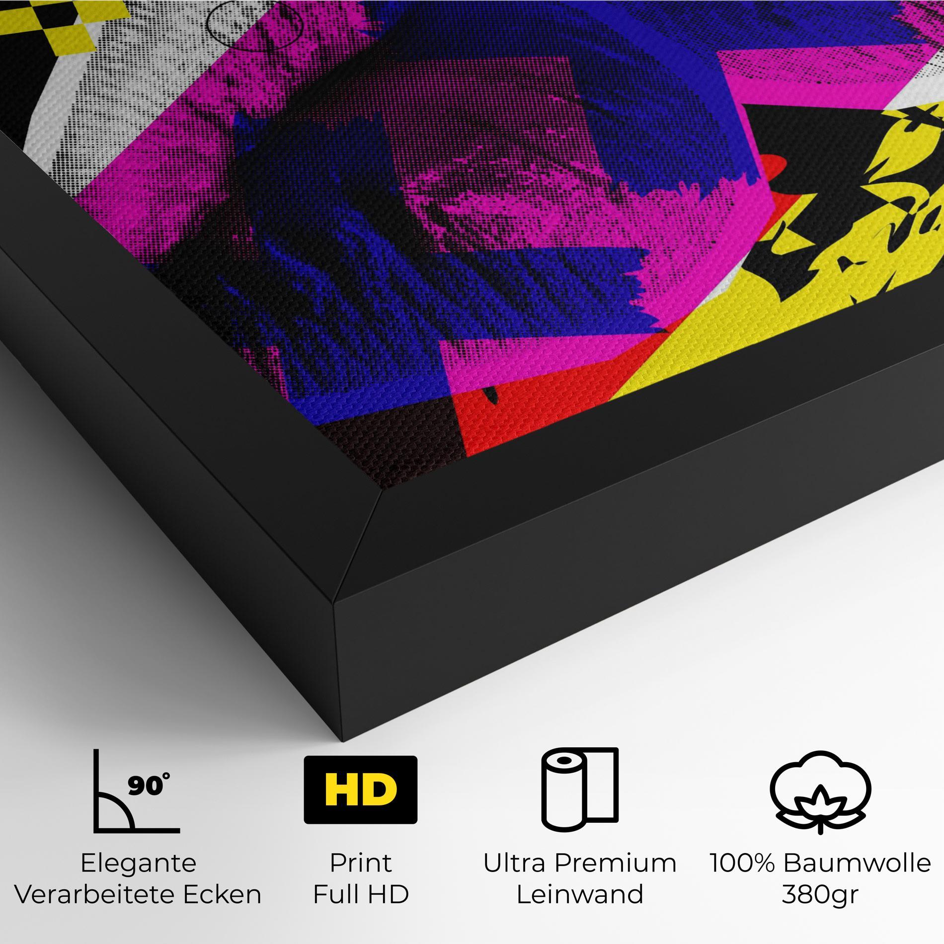 Leinwandbild Lips Purple Light mockup 4