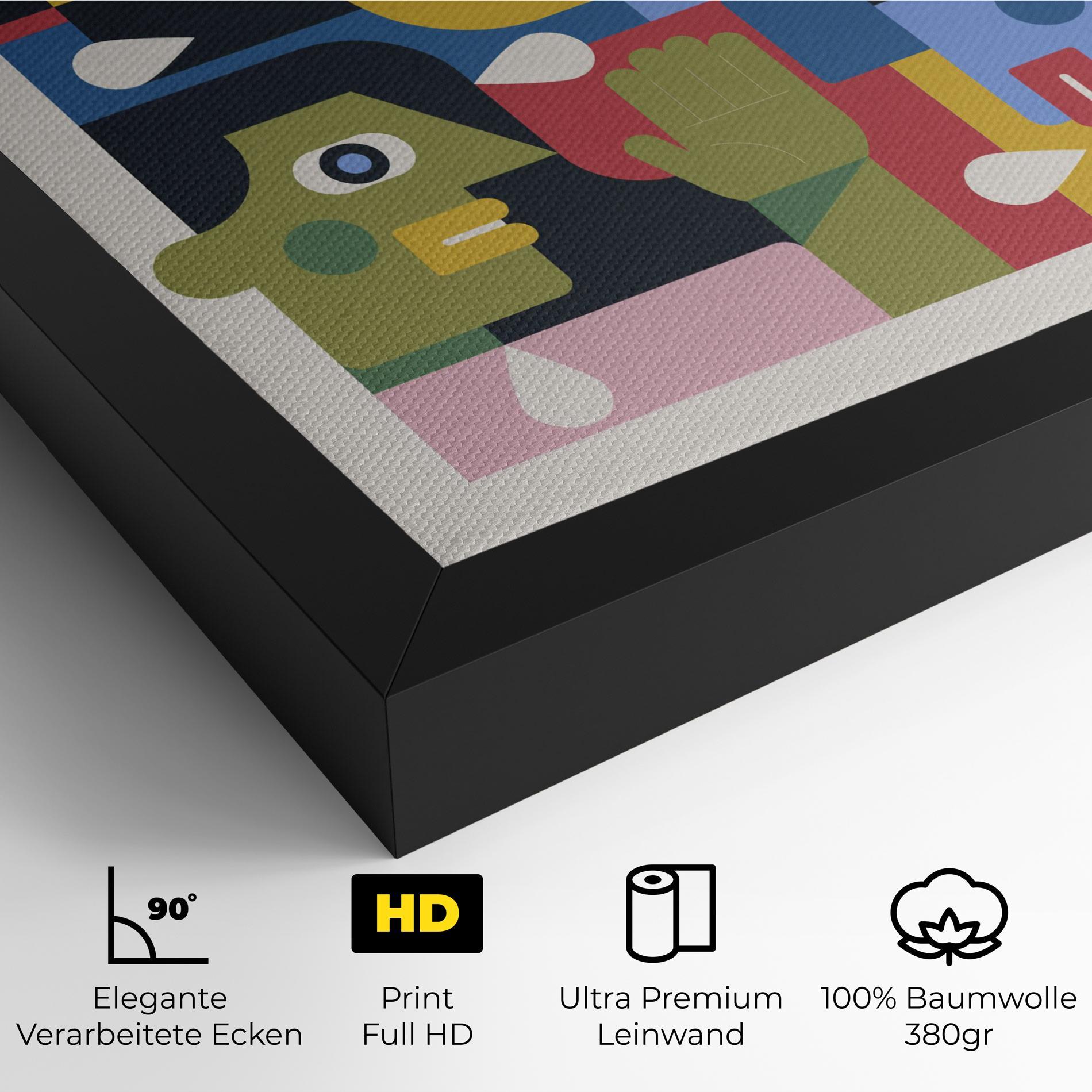 Leinwandbild Minimal People Collage mockup 4