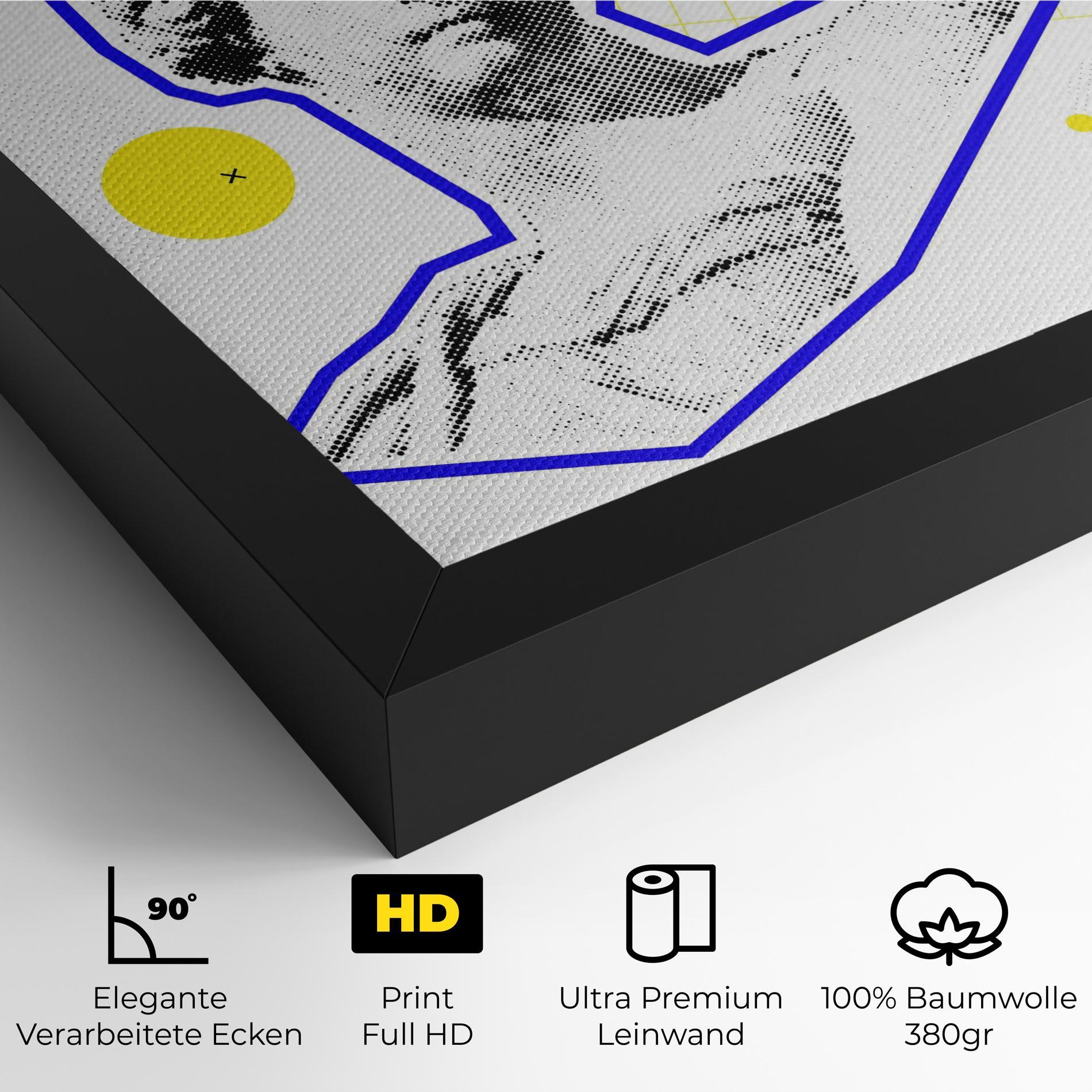 Leinwandbild Rainbow Statue mockup 4