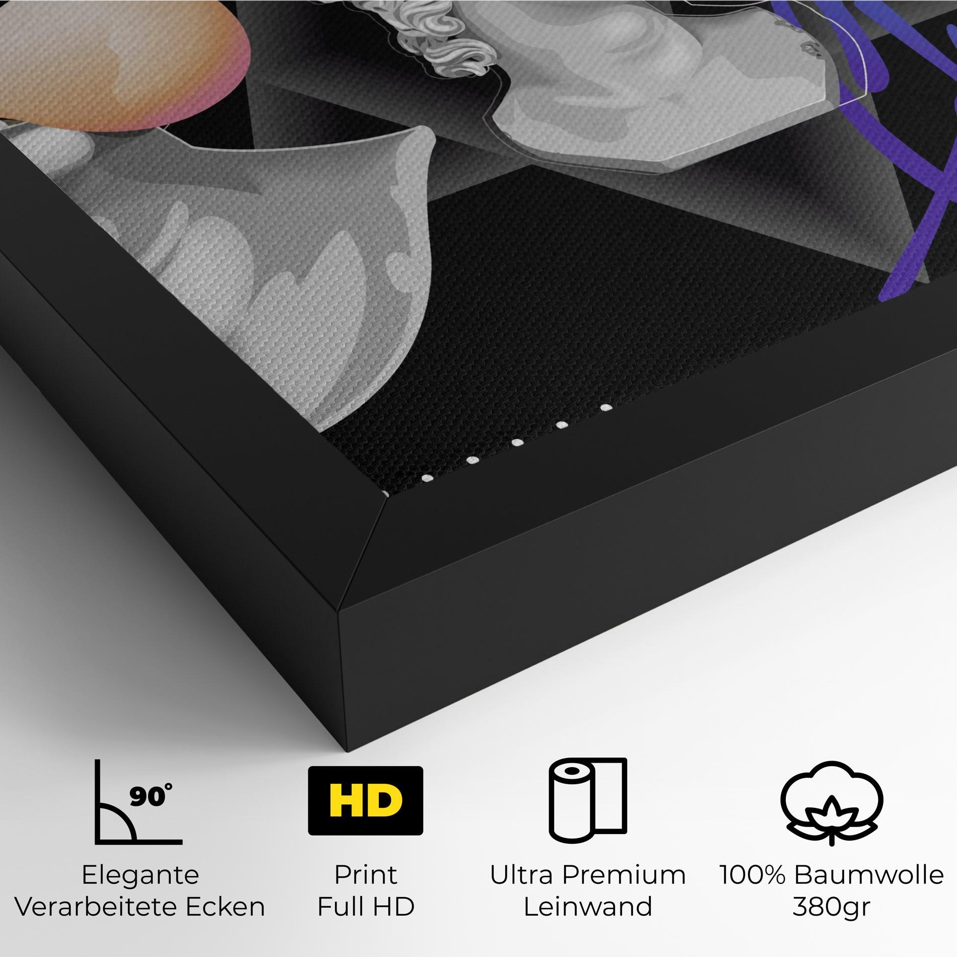 Leinwandbild Statue Mask mockup 4