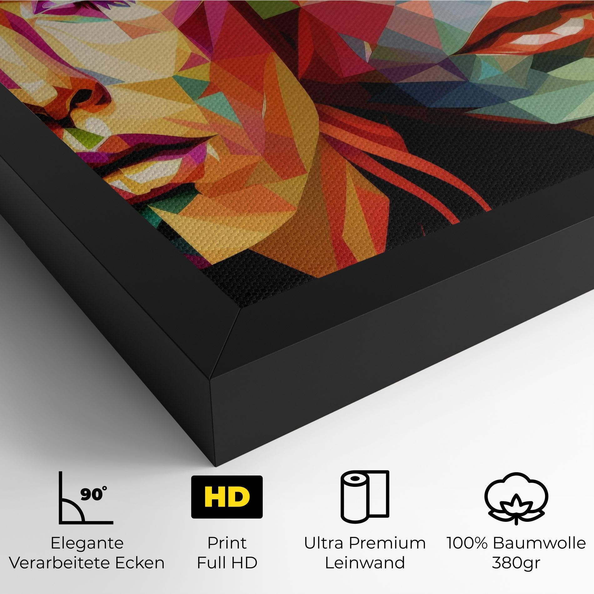 Leinwandbild Women Face Collage mockup 4