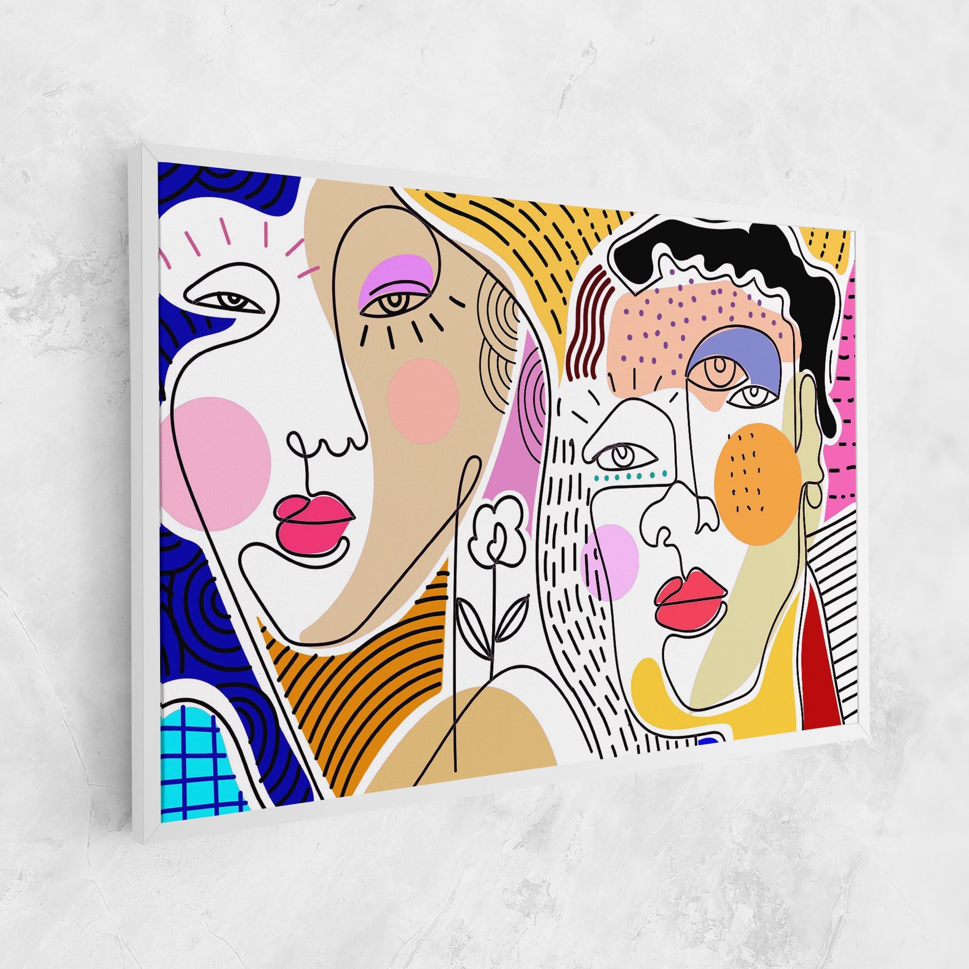 Leinwandbild Abstract Eye Face mockup 1