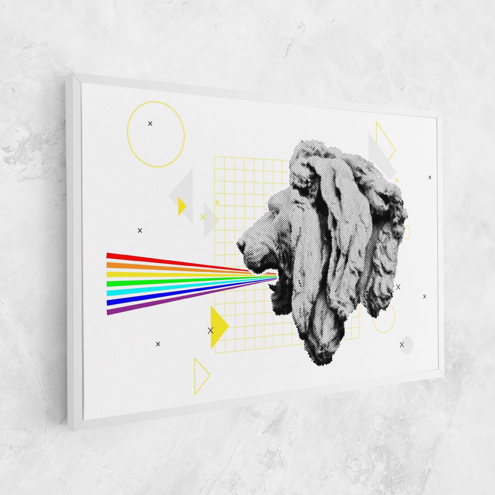 Leinwandbild Lion Collage mockup 1