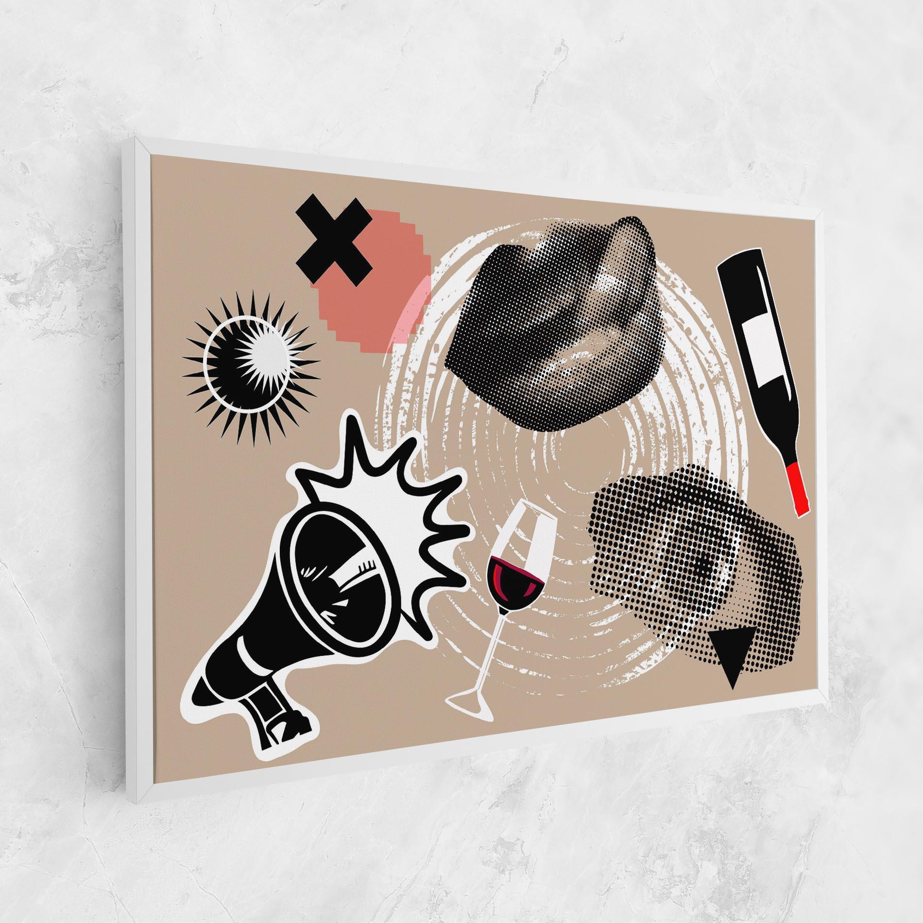 Leinwandbild Lips Mouth Collage mockup 1