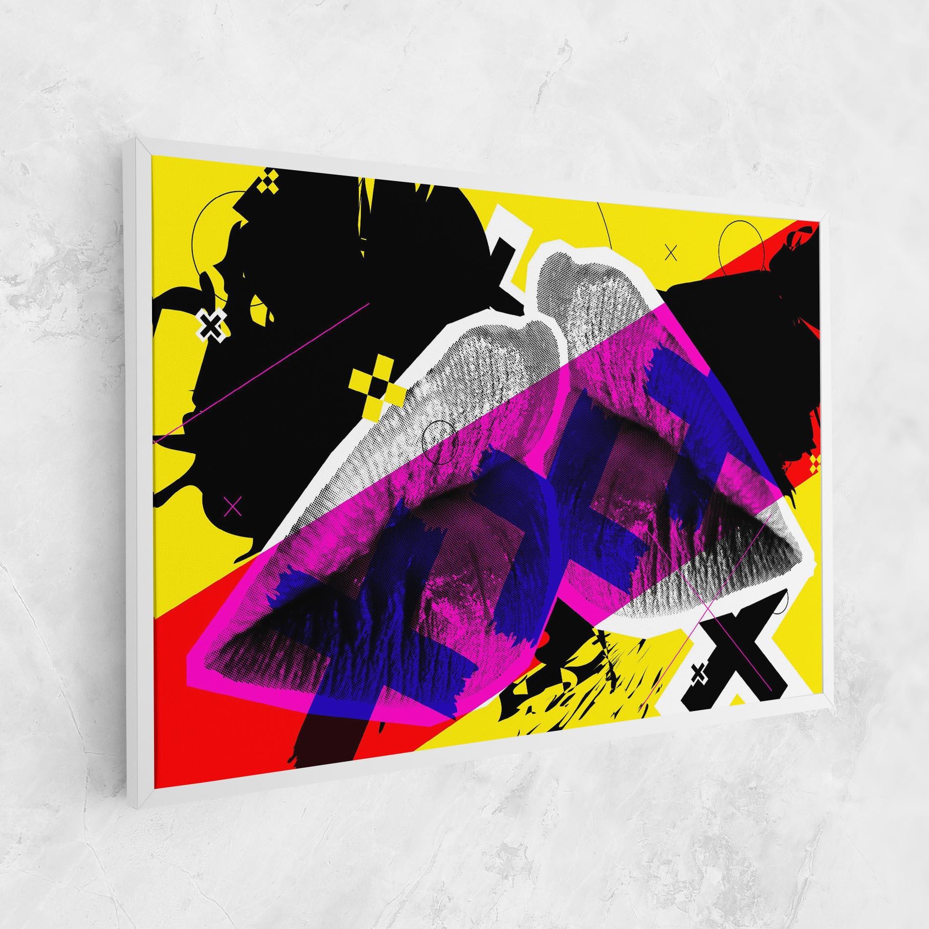 Leinwandbild Lips Purple Light mockup 1