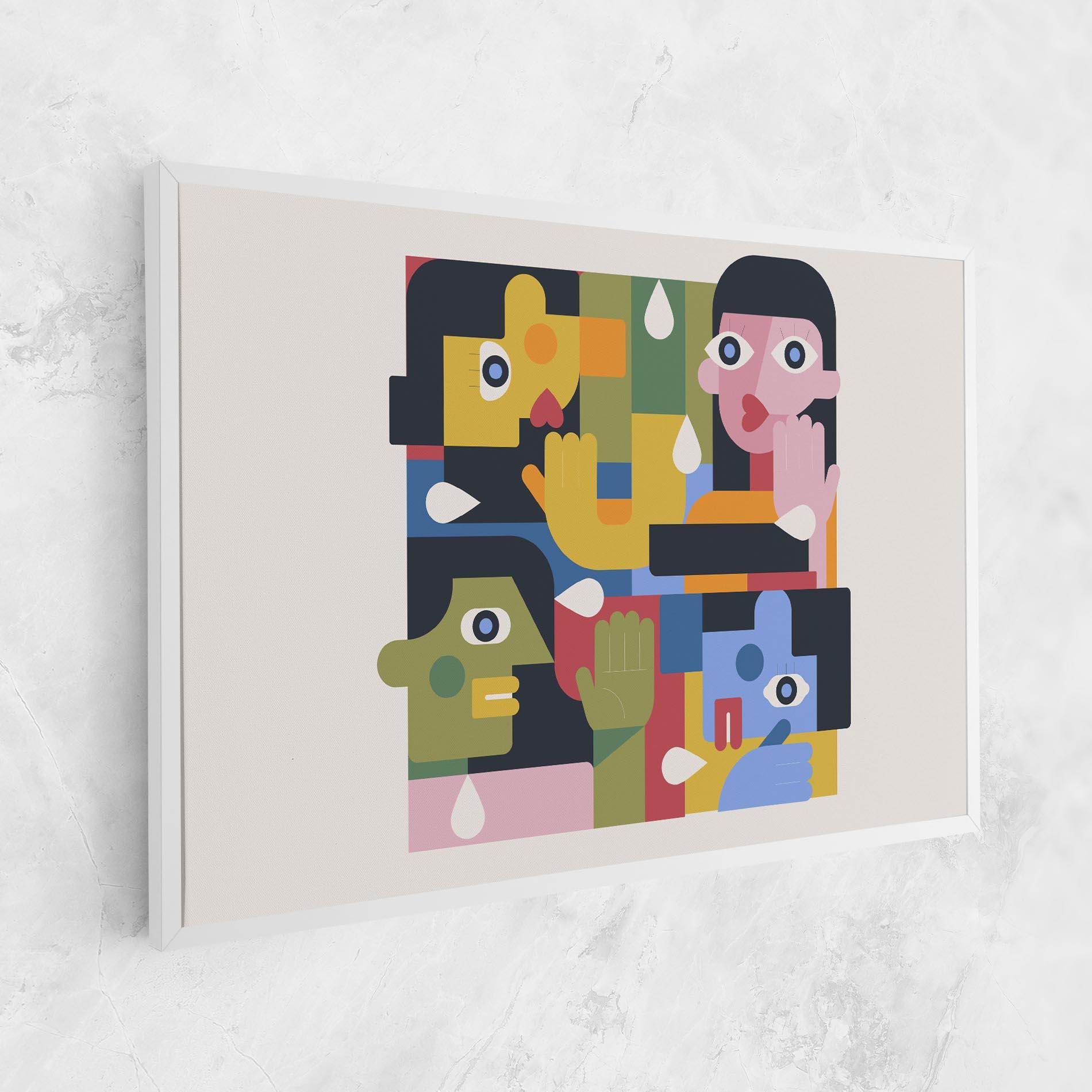 Leinwandbild Minimal People Collage mockup 1