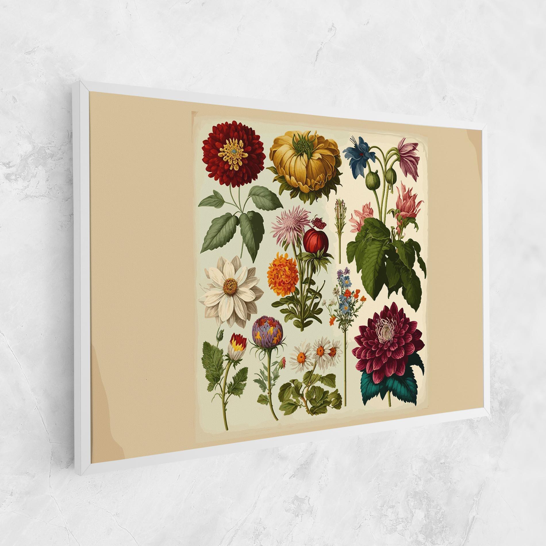 Leinwandbild Vintage Botanical mockup 1