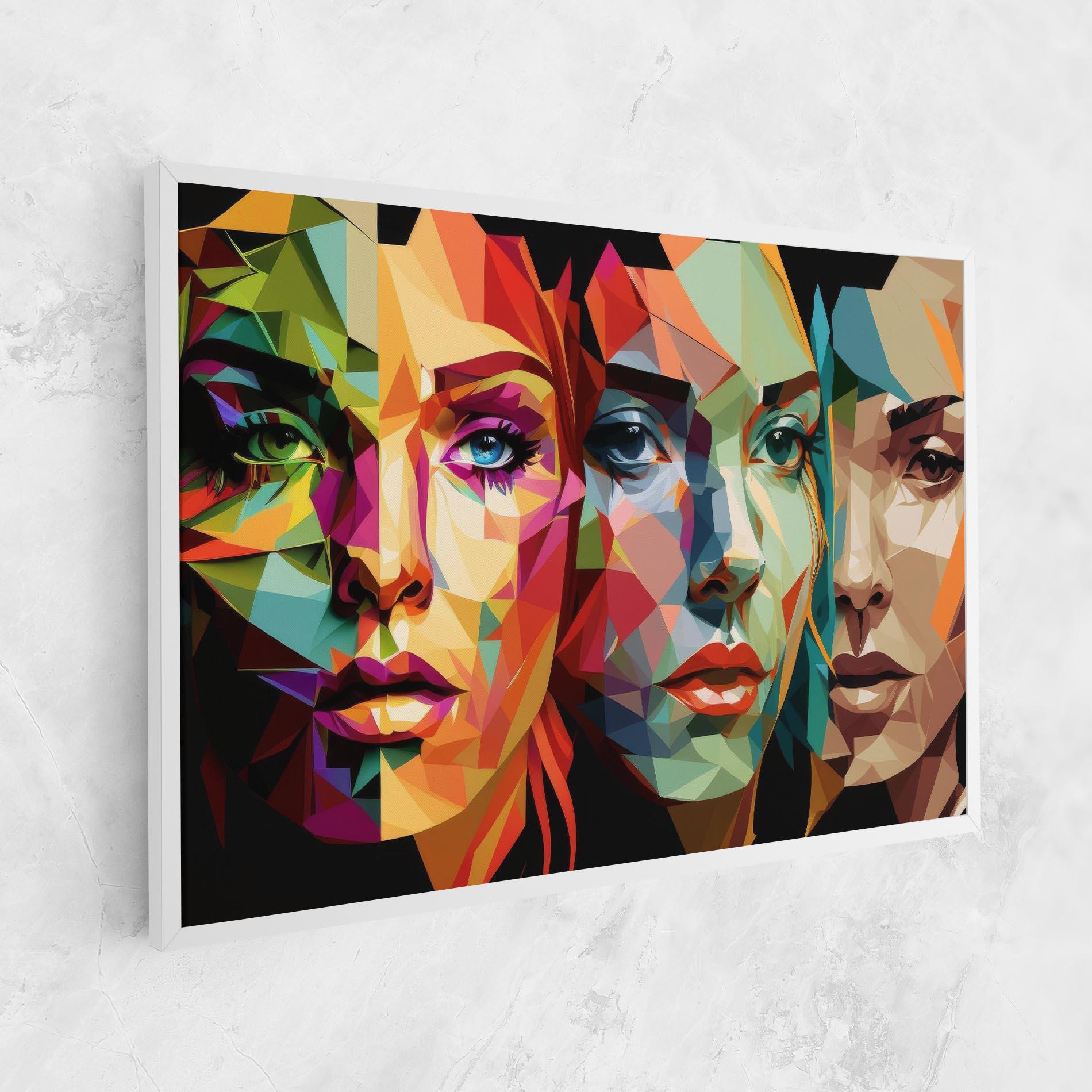Leinwandbild Women Face Collage mockup 1