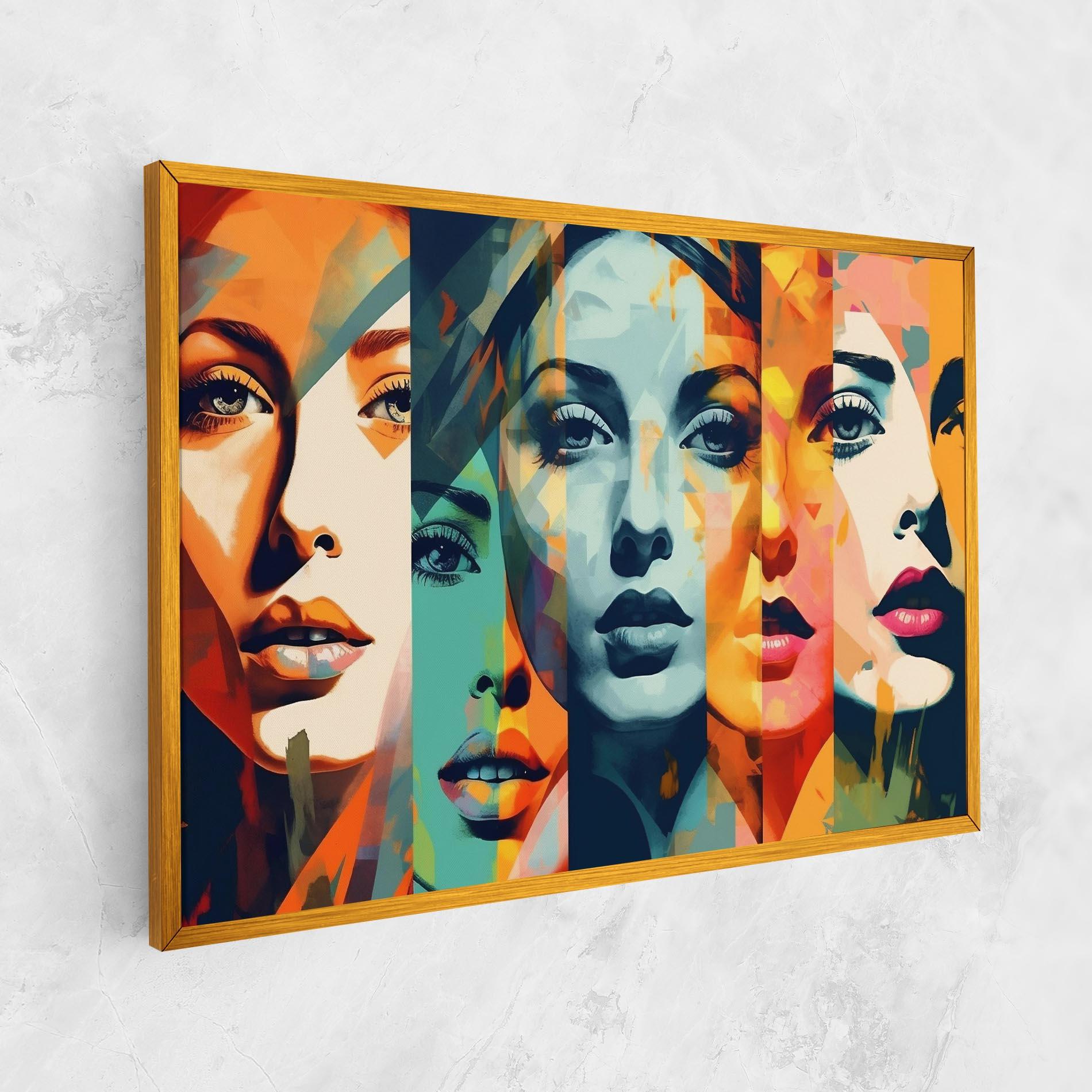 Leinwandbild Abstract Face Collage mockup 1