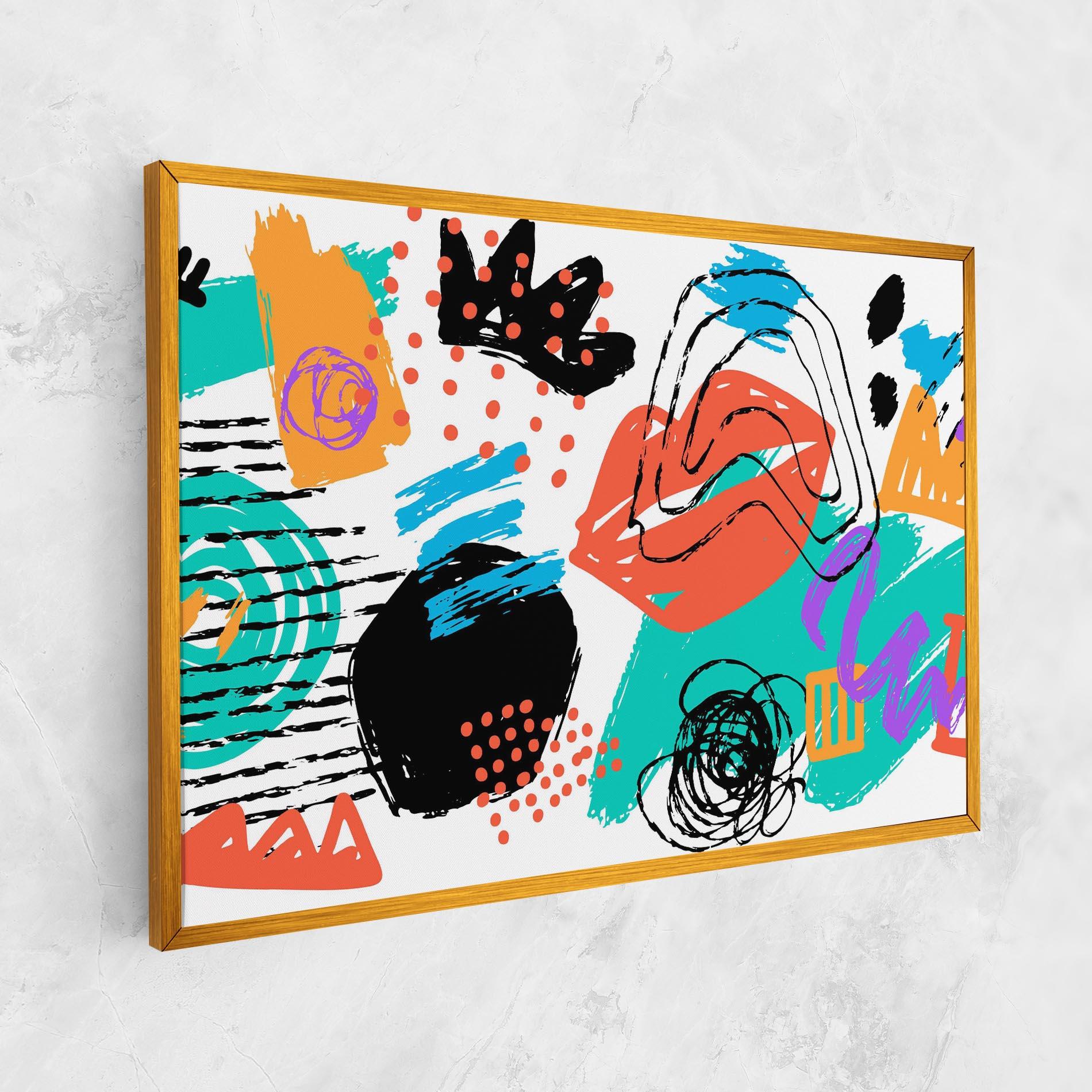 Leinwandbild Drawing Collage Art mockup 1