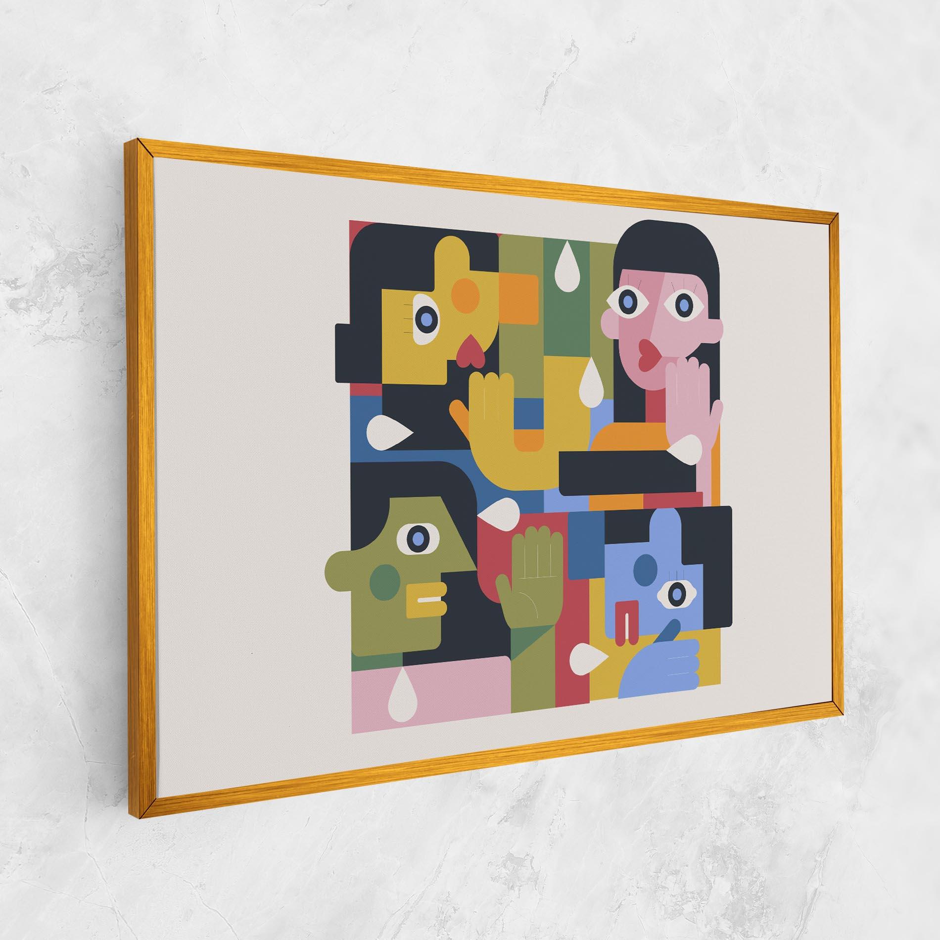 Leinwandbild Minimal People Collage mockup 1