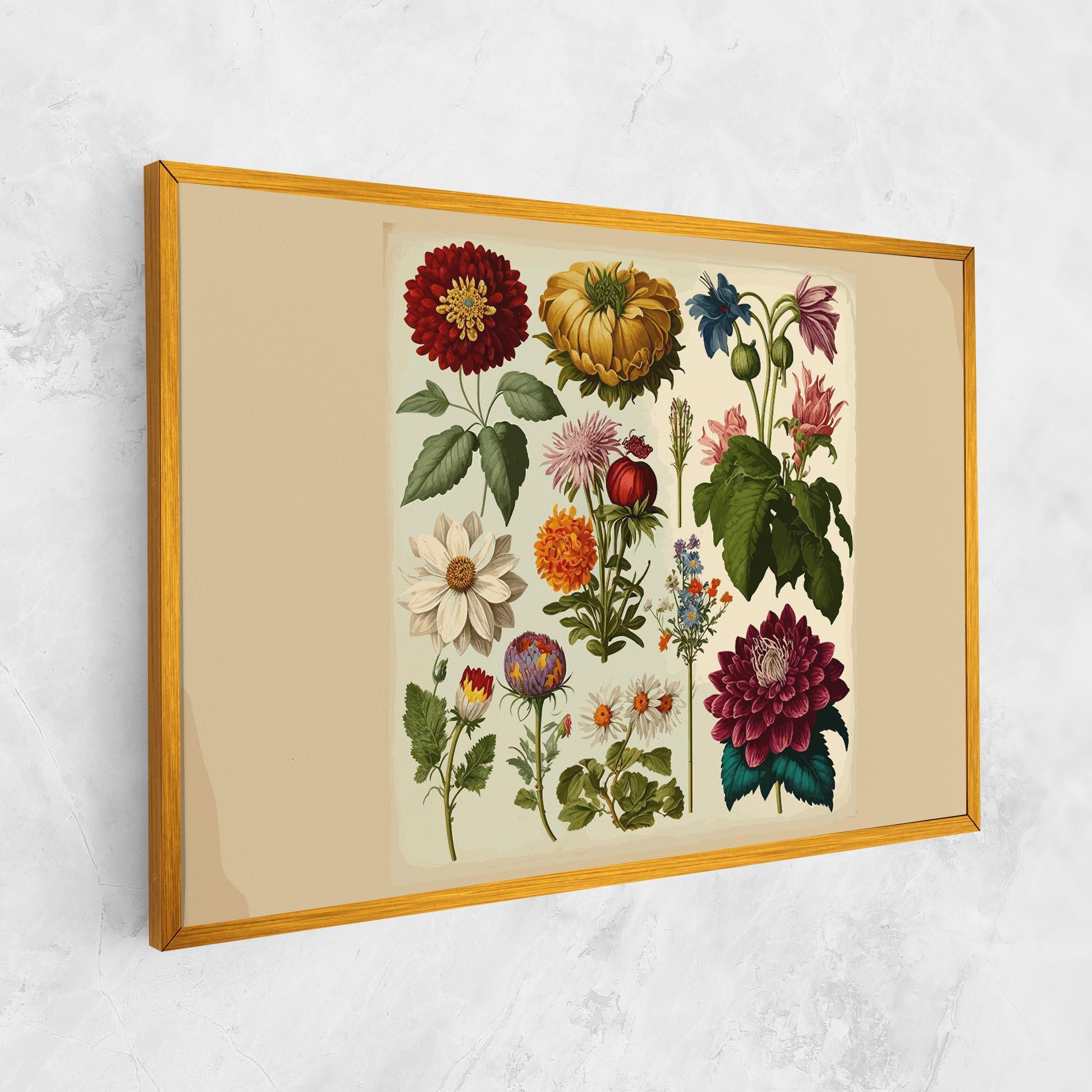 Leinwandbild Vintage Botanical mockup 1