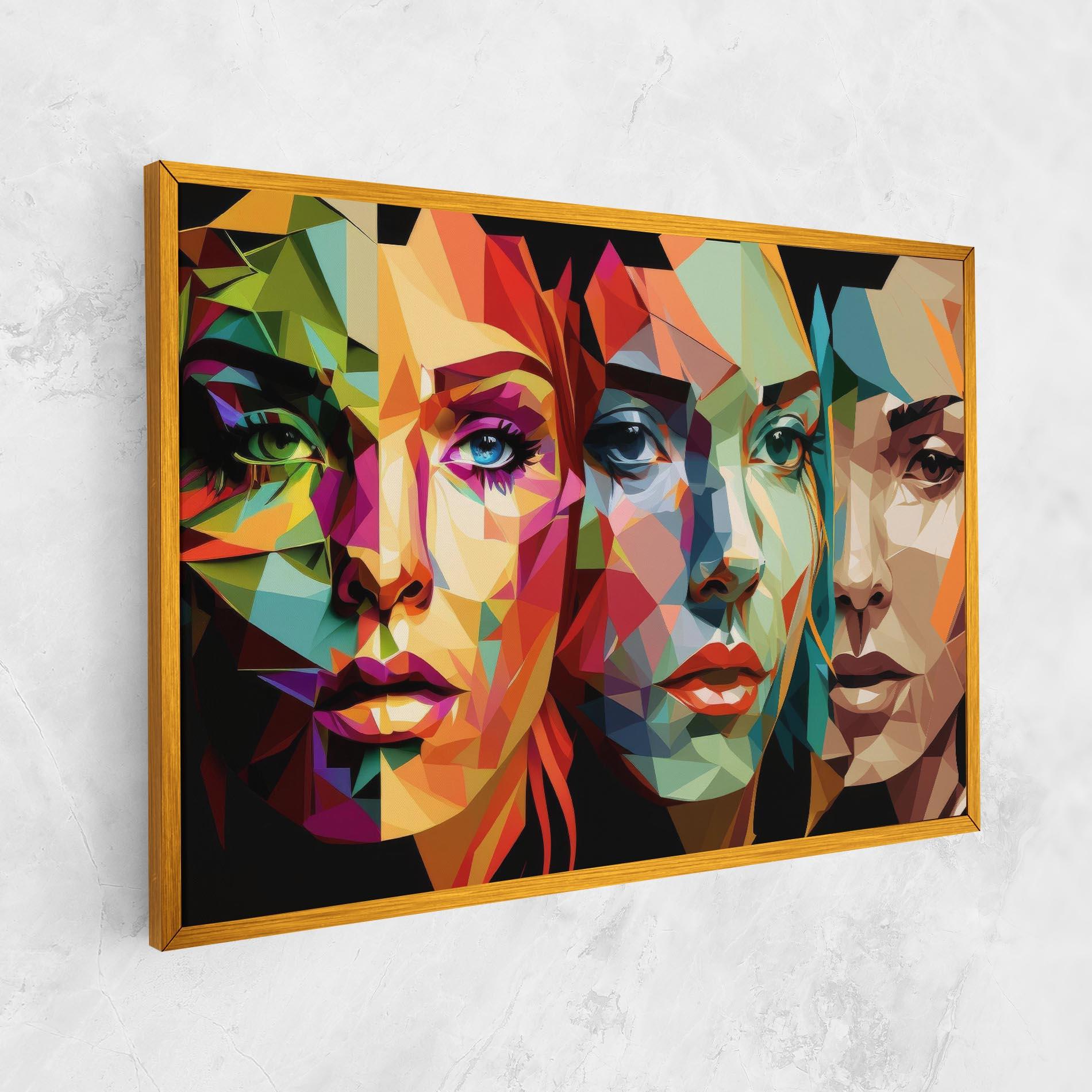 Leinwandbild Women Face Collage mockup 1