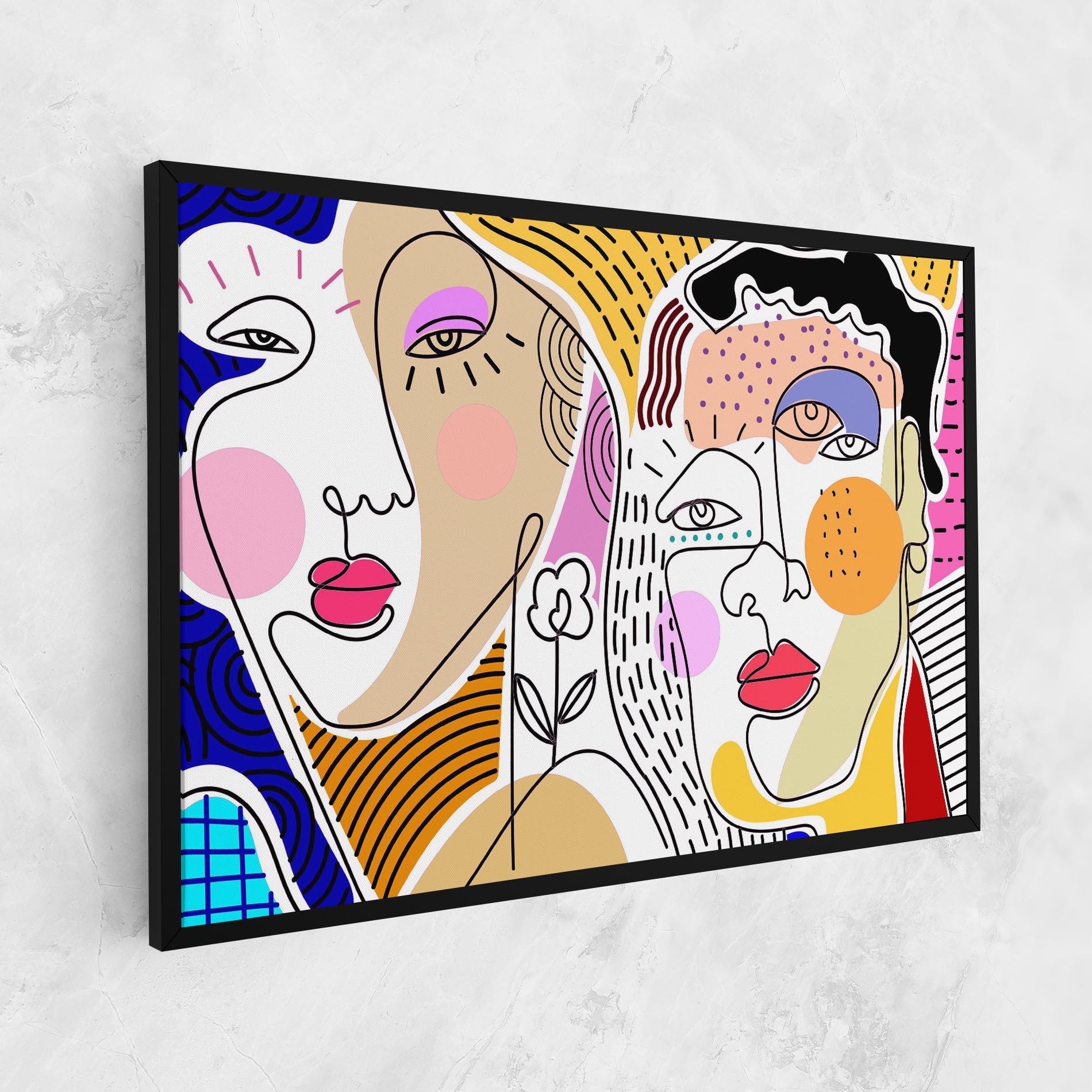 Leinwandbild Abstract Eye Face mockup 1