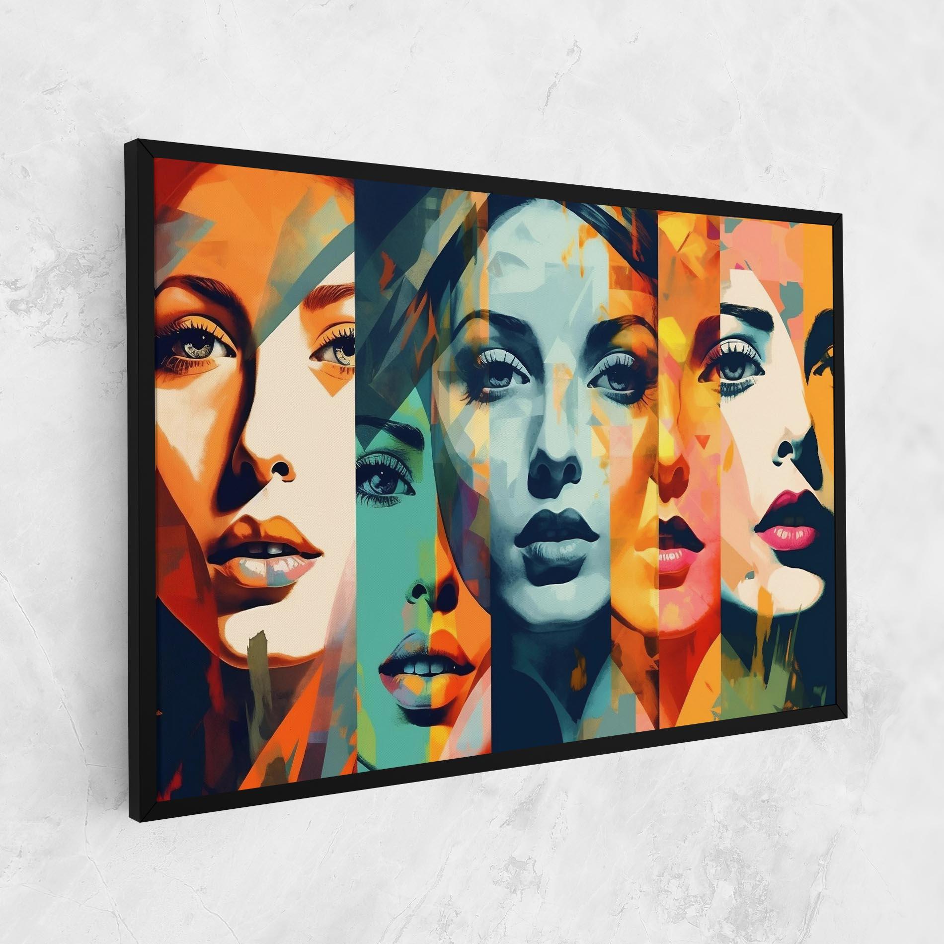 Leinwandbild Abstract Face Collage mockup 1