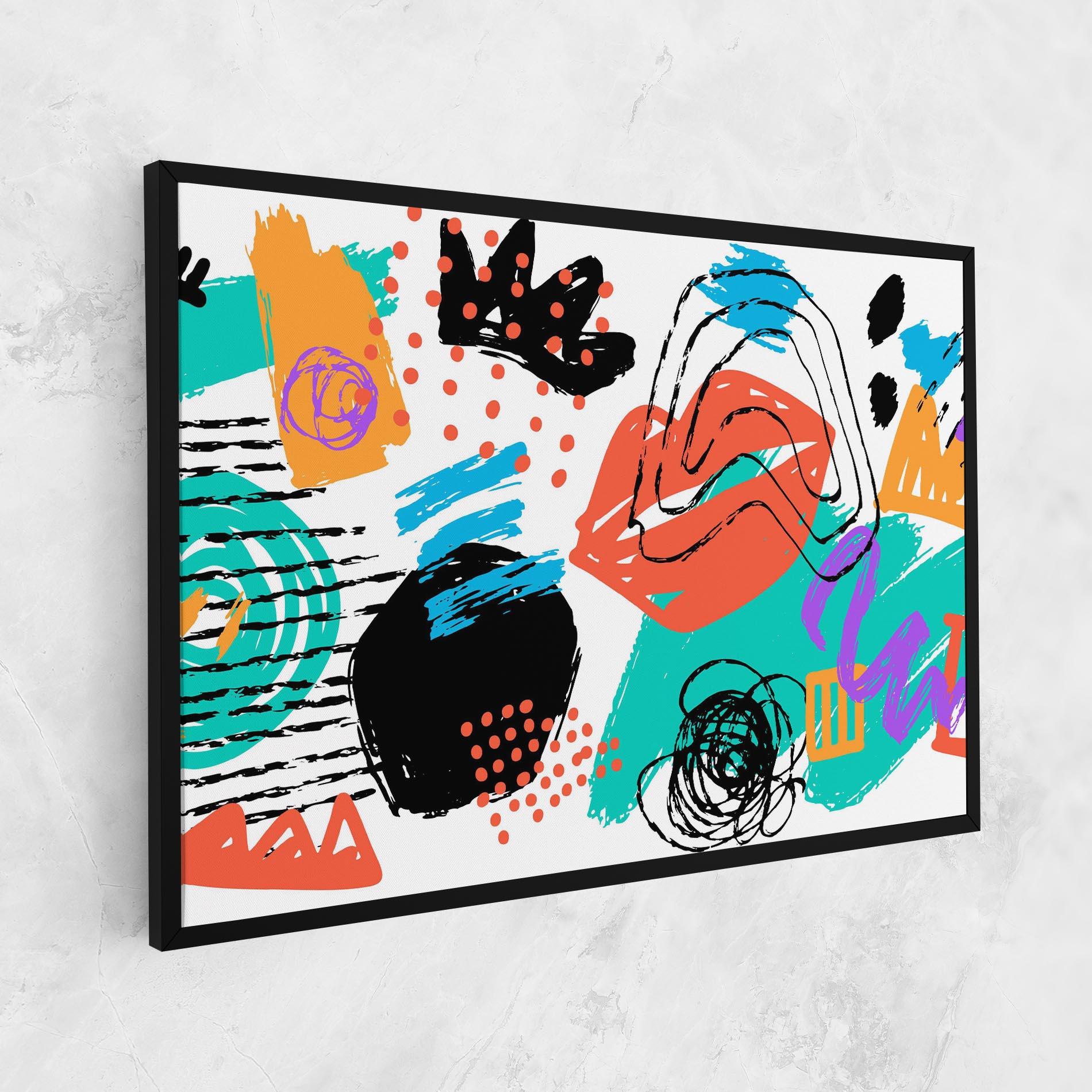 Leinwandbild Drawing Collage Art mockup 1