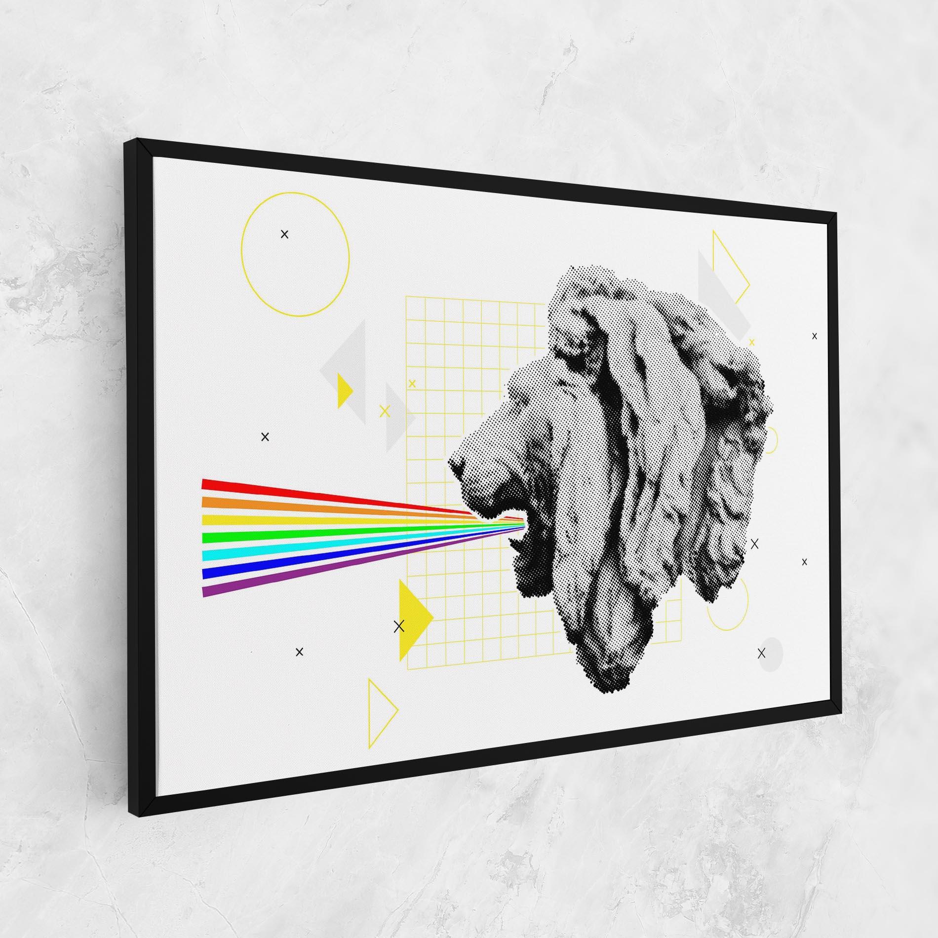 Leinwandbild Lion Collage mockup 1