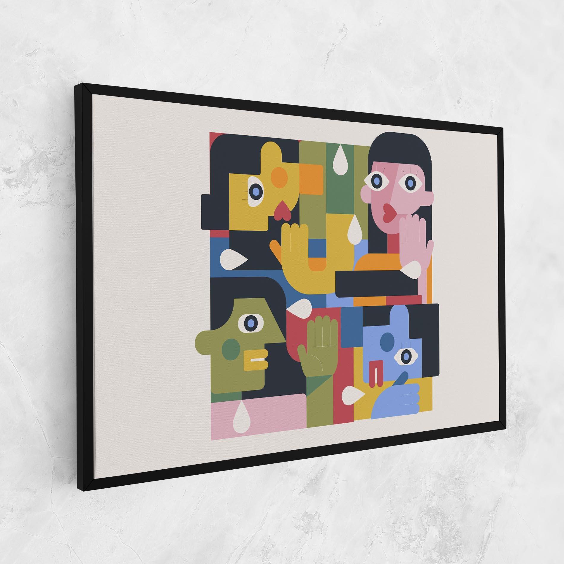 Leinwandbild Minimal People Collage mockup 1