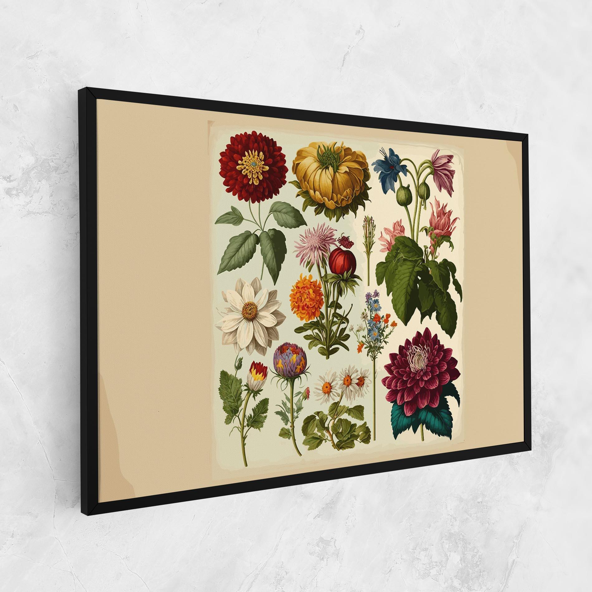 Leinwandbild Vintage Botanical mockup 1