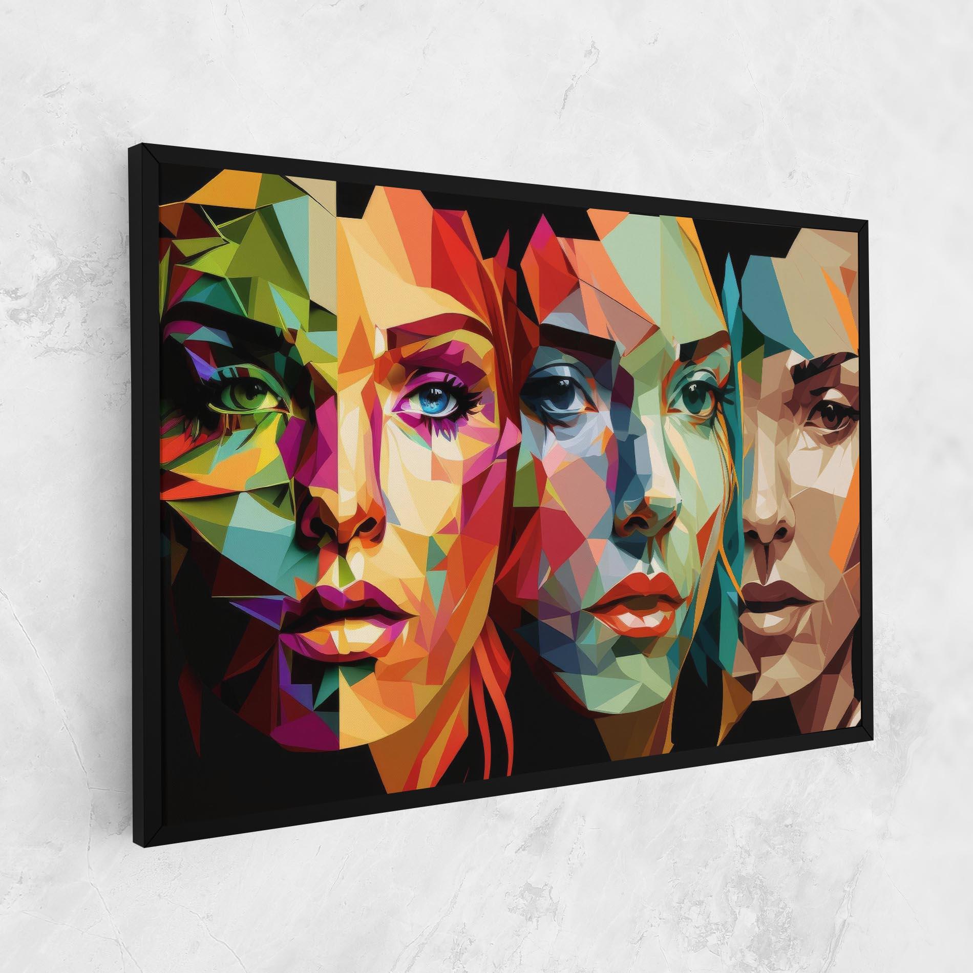 Leinwandbild Women Face Collage mockup 1