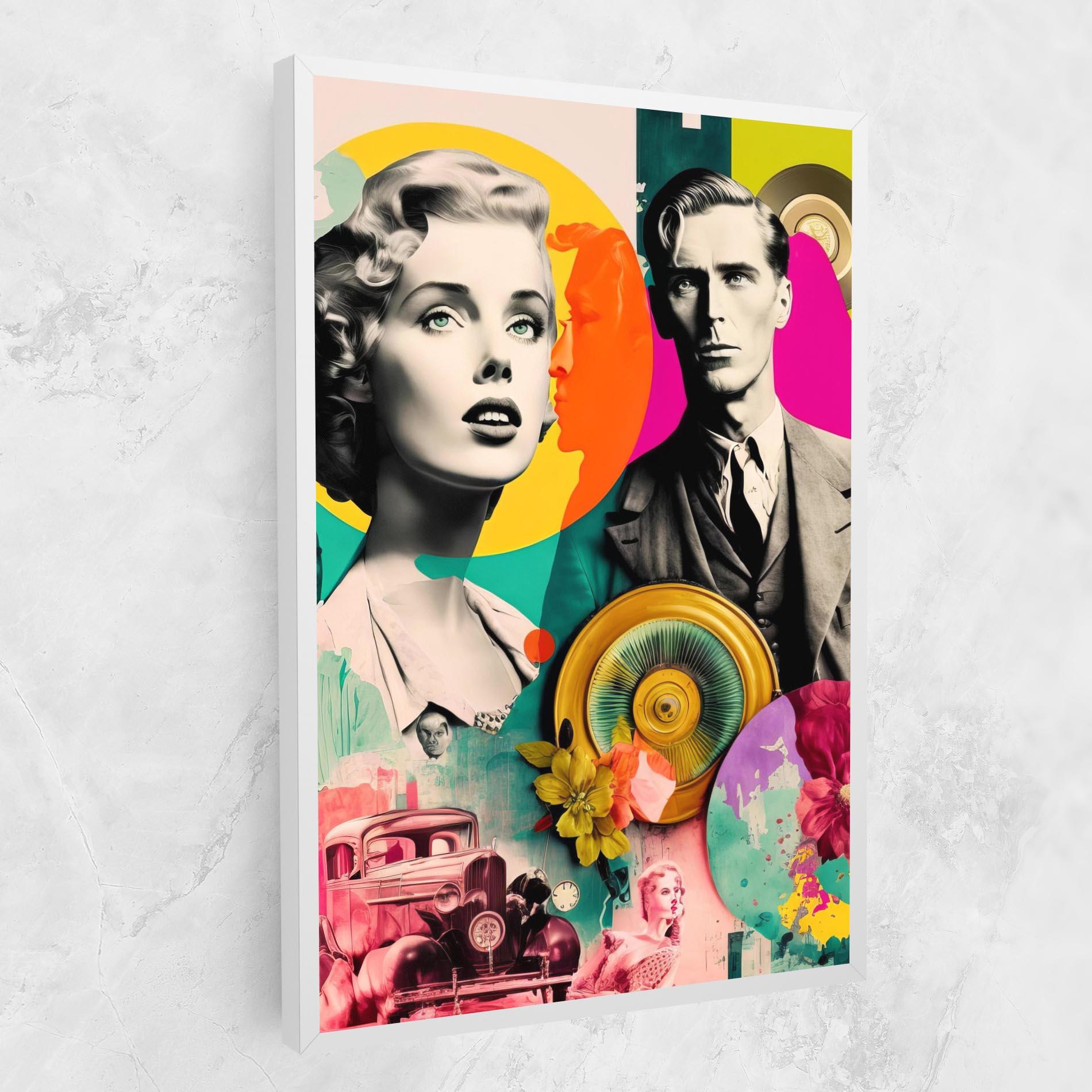 Leinwandbild 60s Retro Collage mockup 1