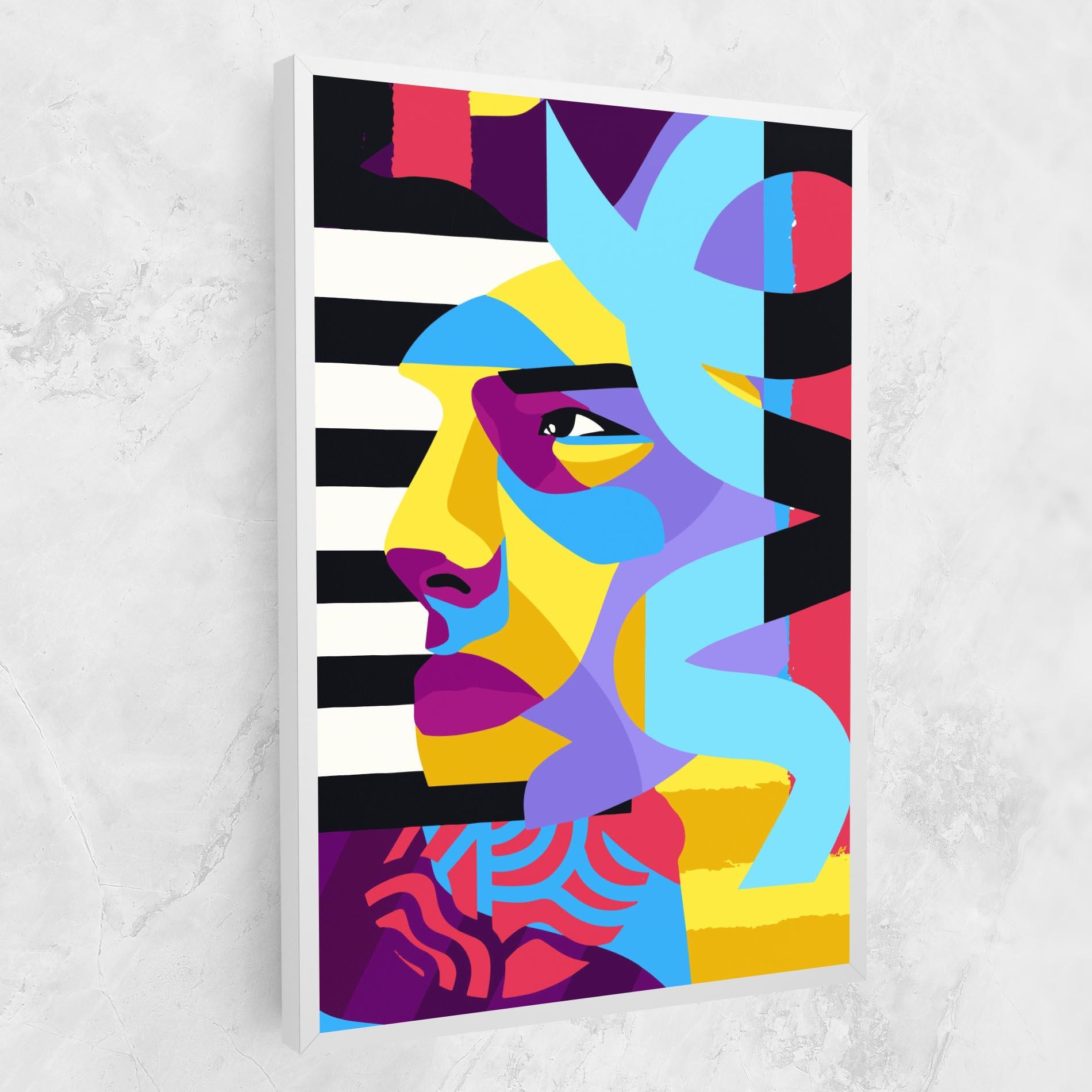 Leinwandbild Abstract Male Face mockup 1