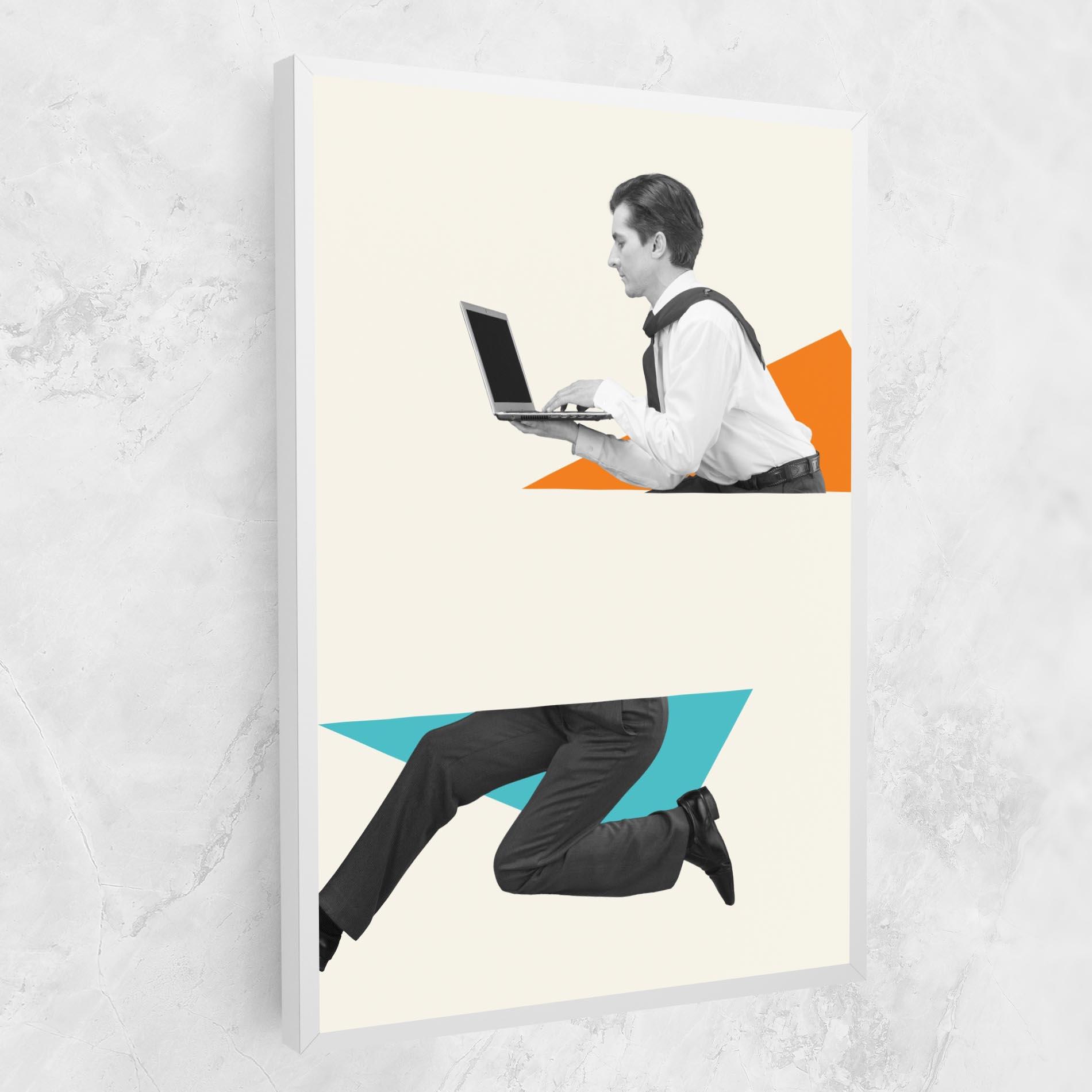 Leinwandbild Businessman Collage mockup 1