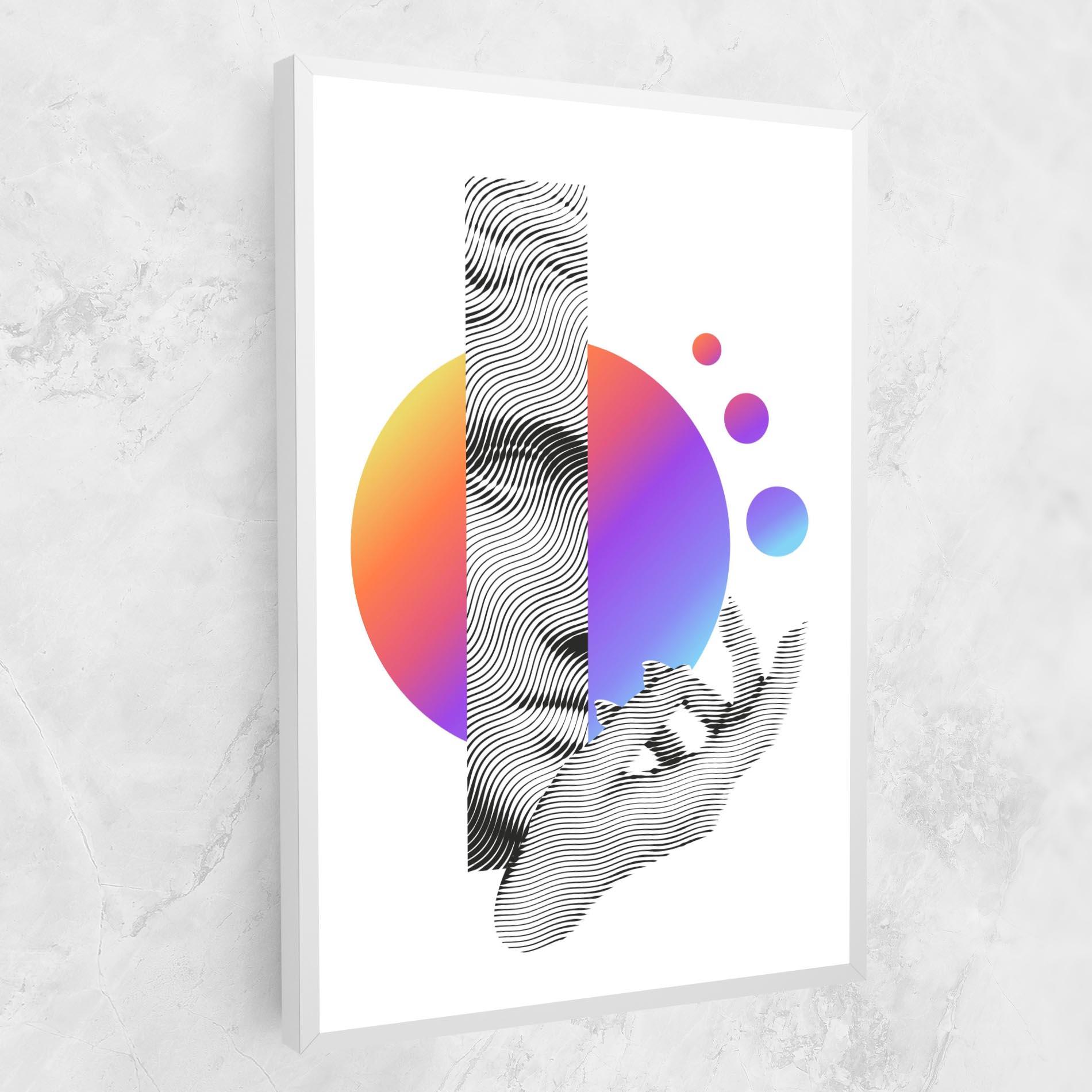 Leinwandbild Orange Light Statue mockup 1