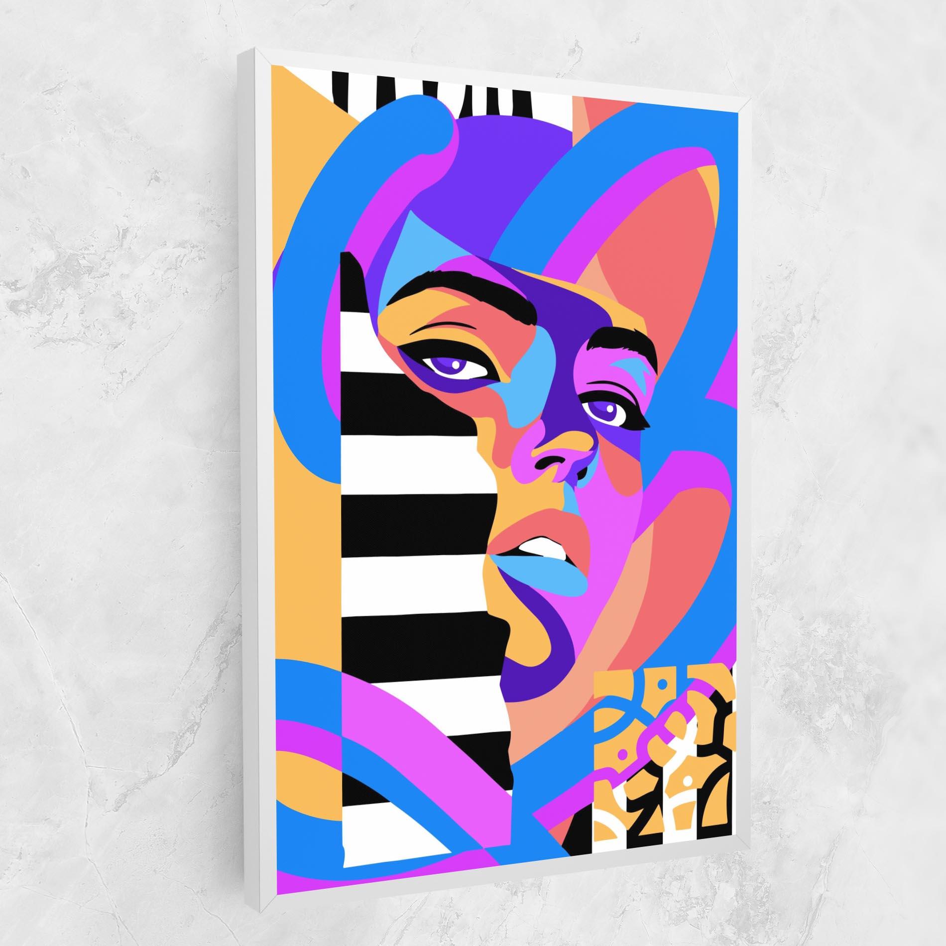 Leinwandbild Woman Art Face mockup 1