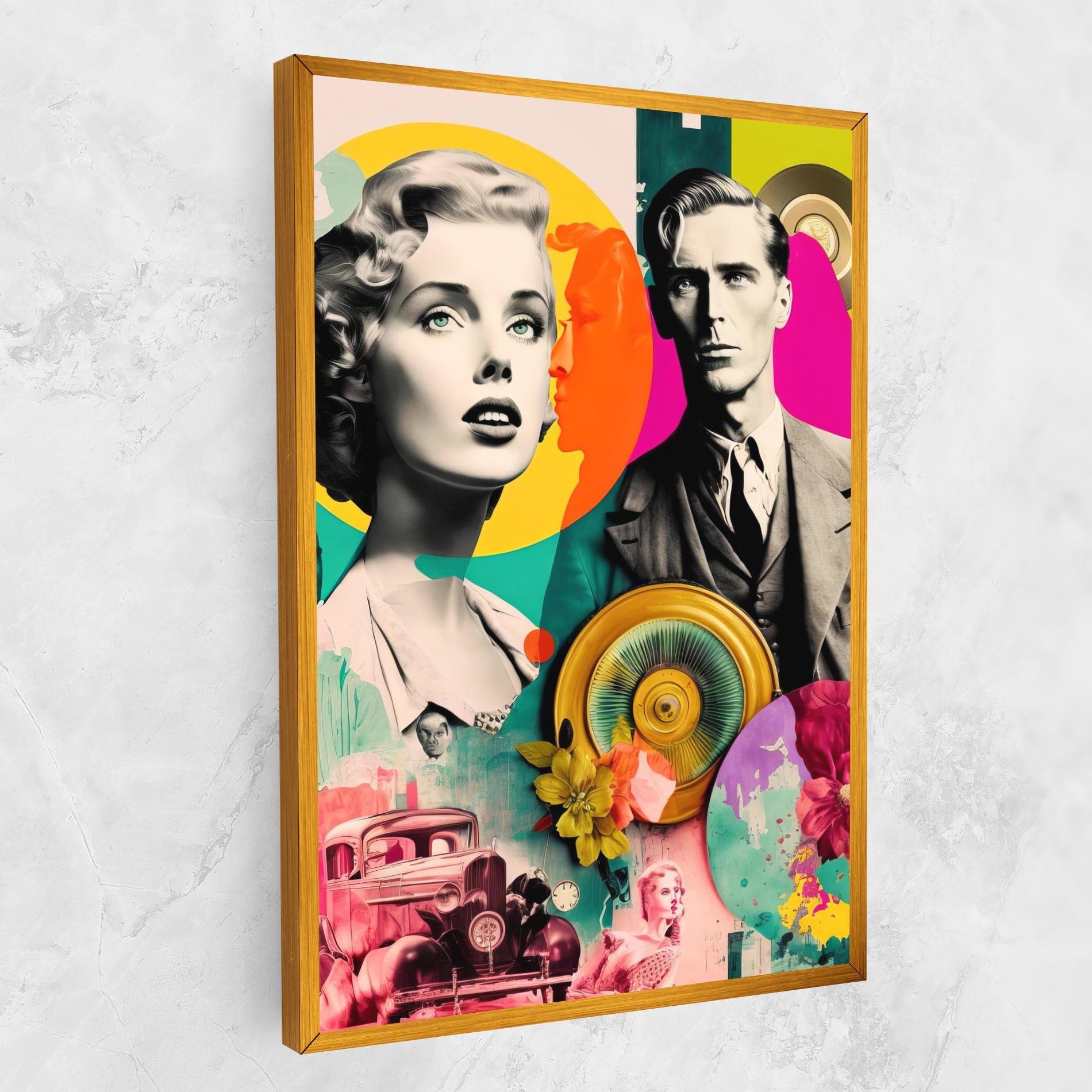 Leinwandbild 60s Retro Collage mockup 1