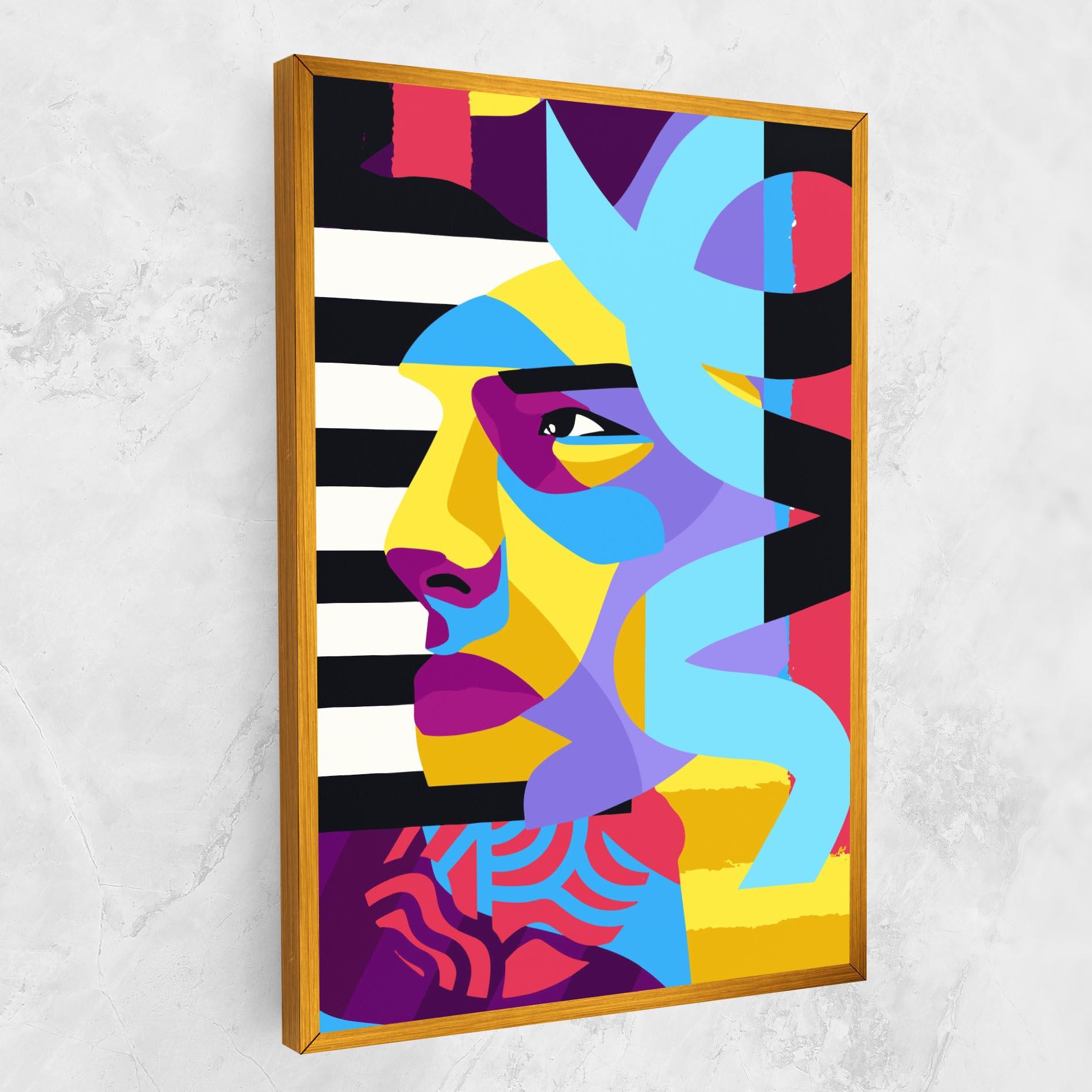 Leinwandbild Abstract Male Face mockup 1