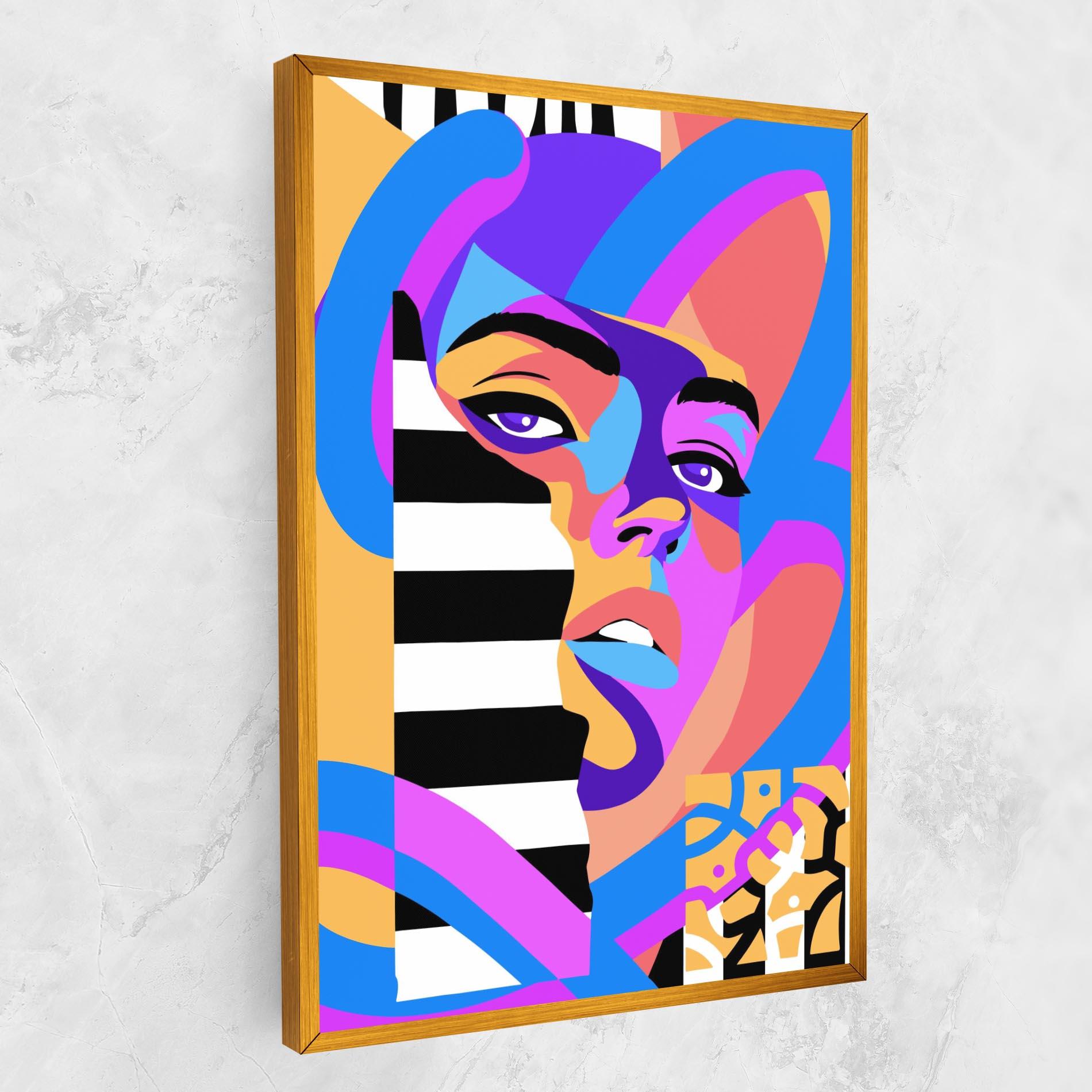 Leinwandbild Woman Art Face mockup 1