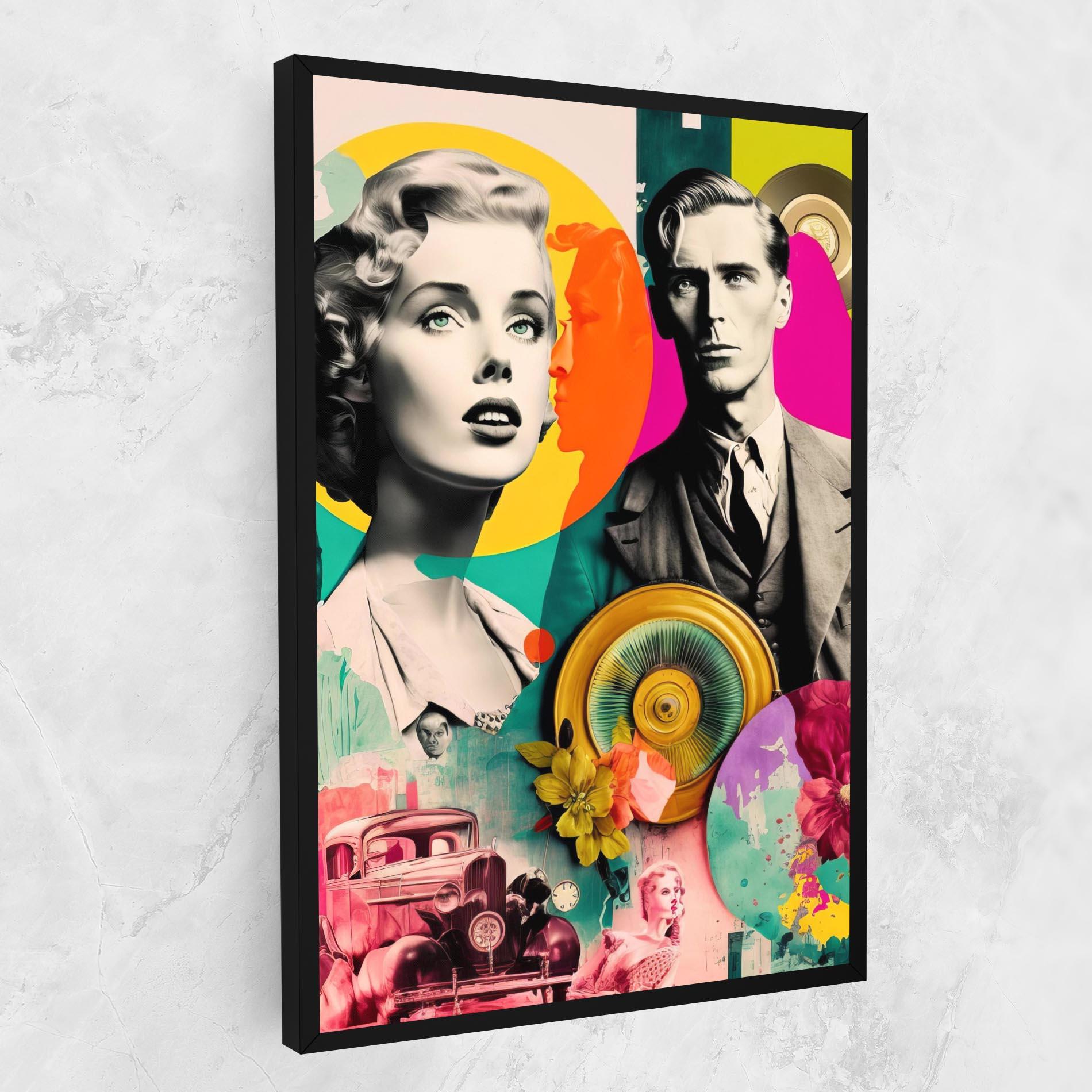 Leinwandbild 60s Retro Collage mockup 1