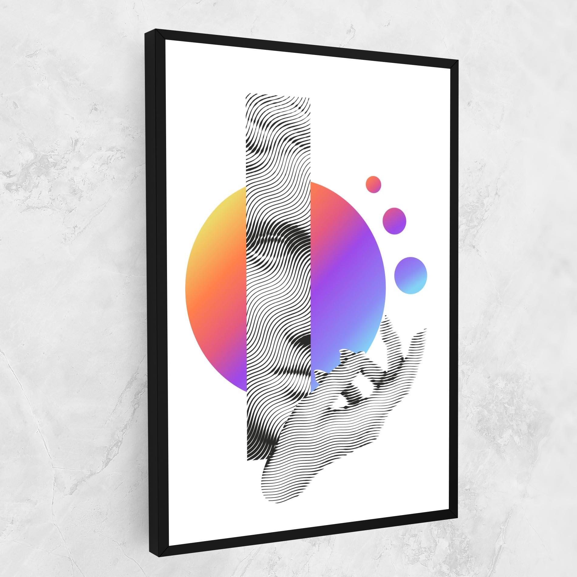 Leinwandbild Orange Light Statue mockup 1