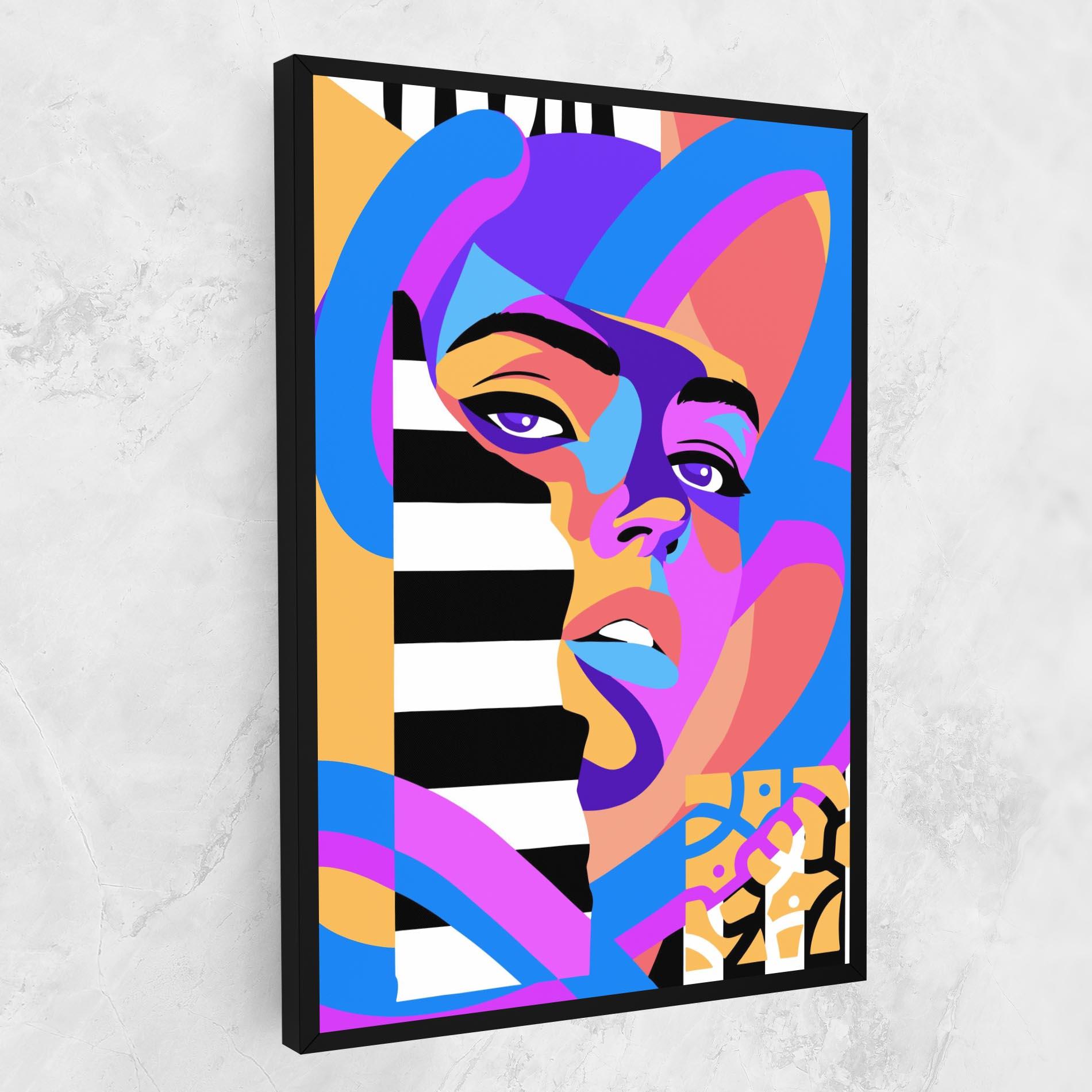 Leinwandbild Woman Art Face mockup 1