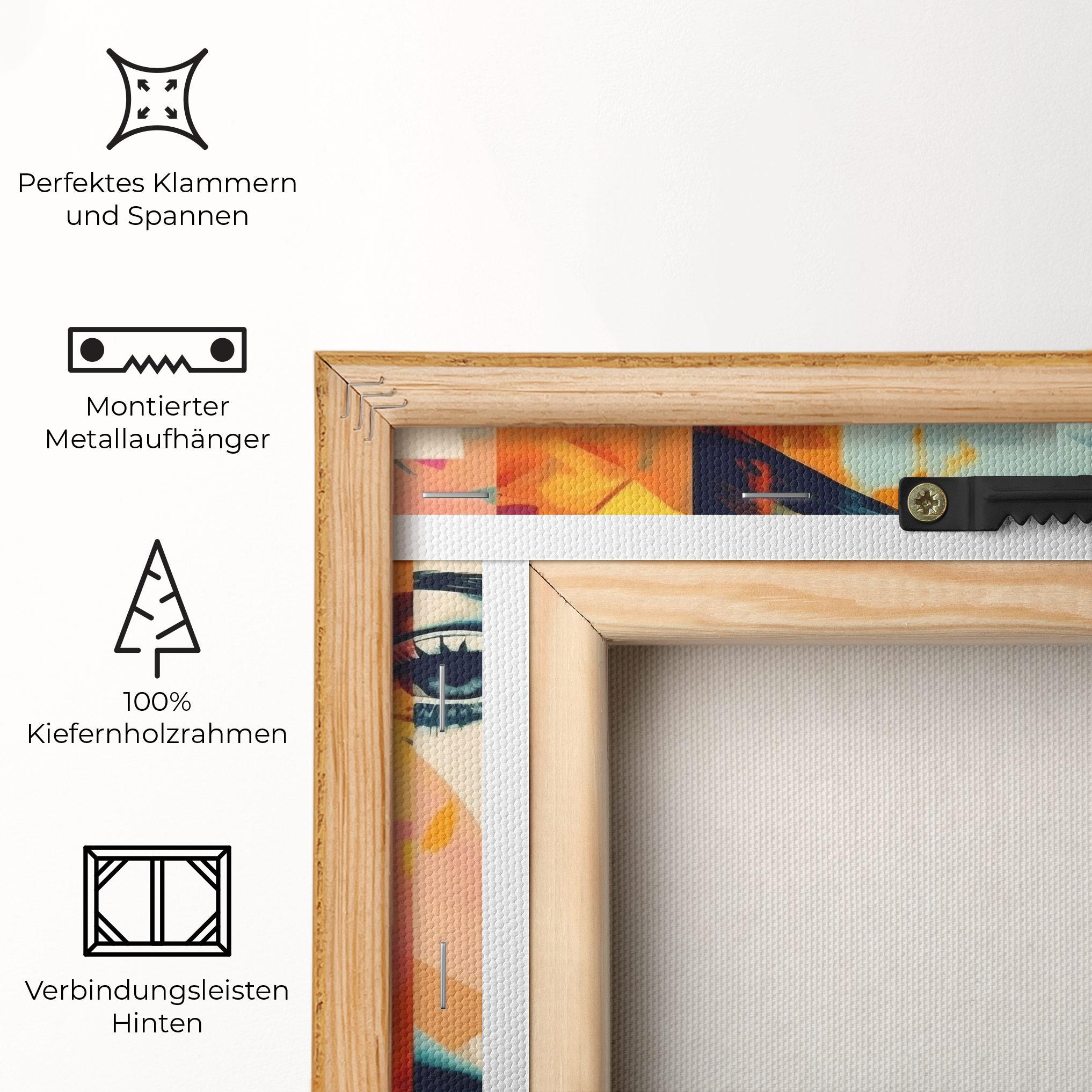 Leinwandbild Abstract Face Collage mockup 5