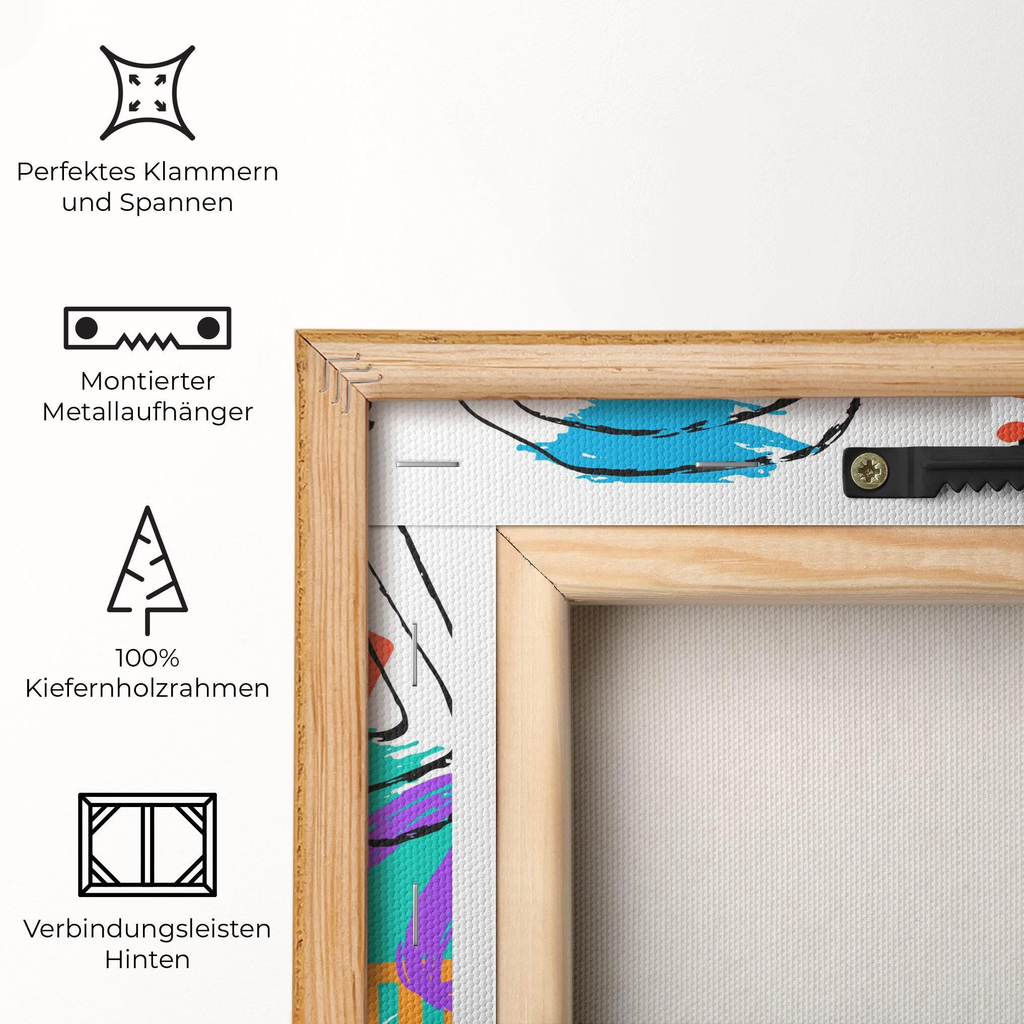 Leinwandbild Drawing Collage Art mockup 5