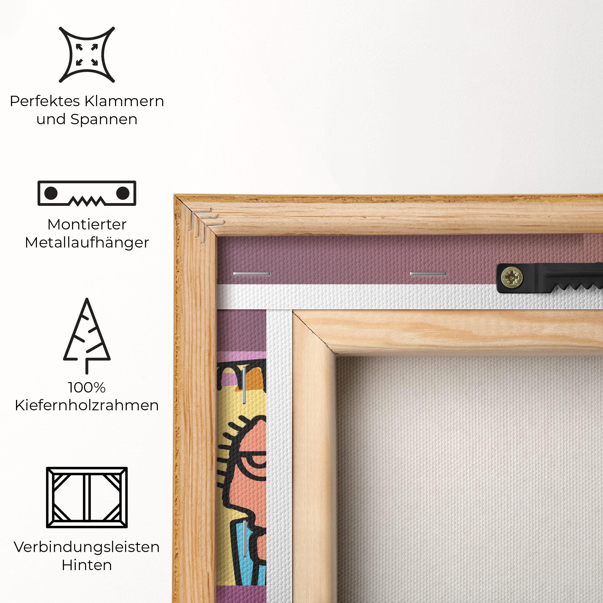 Leinwandbild Face Group Purple mockup 5