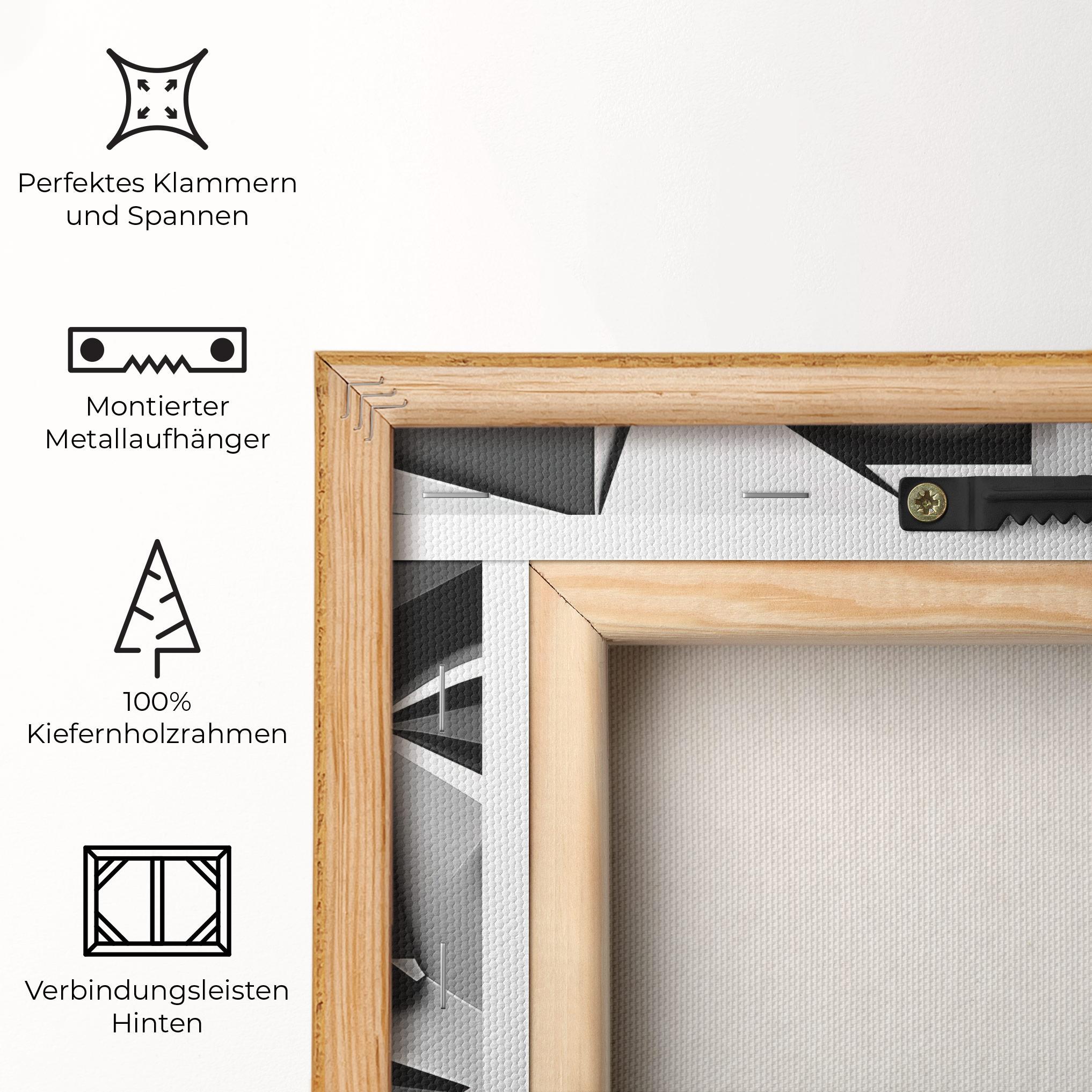 Leinwandbild Grey Faces Collage mockup 5