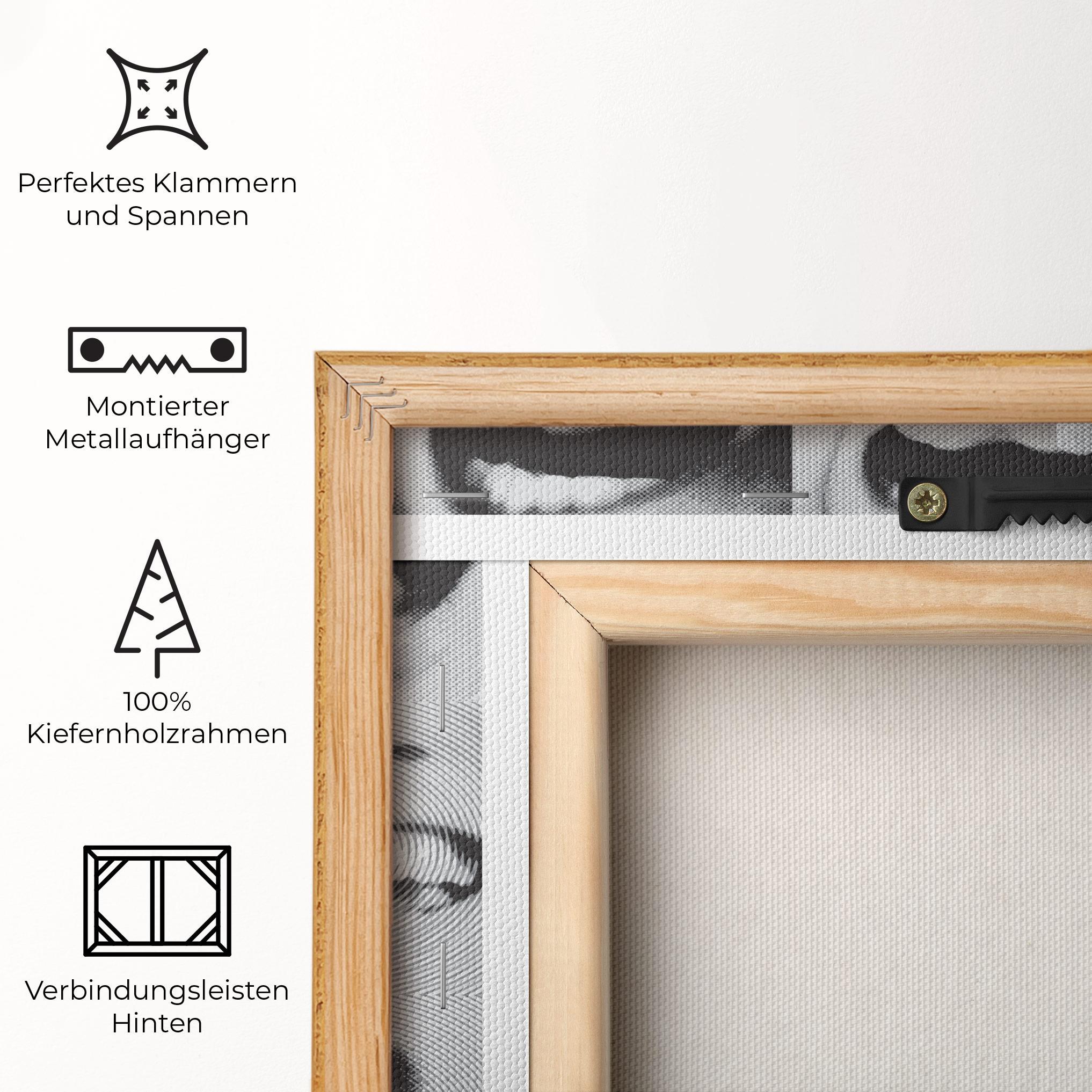 Leinwandbild Grey Mouth Collage mockup 5