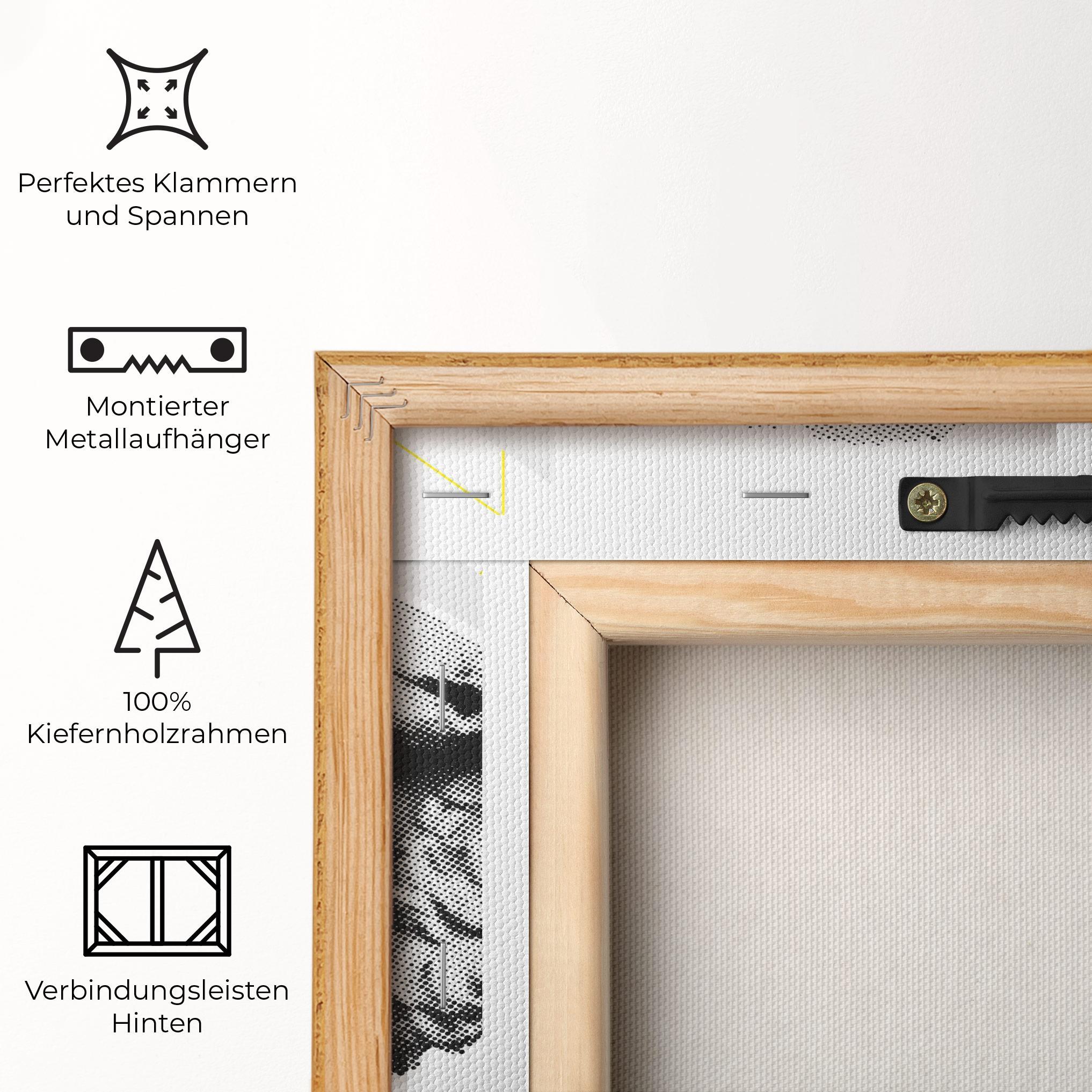 Leinwandbild Lion Collage mockup 5