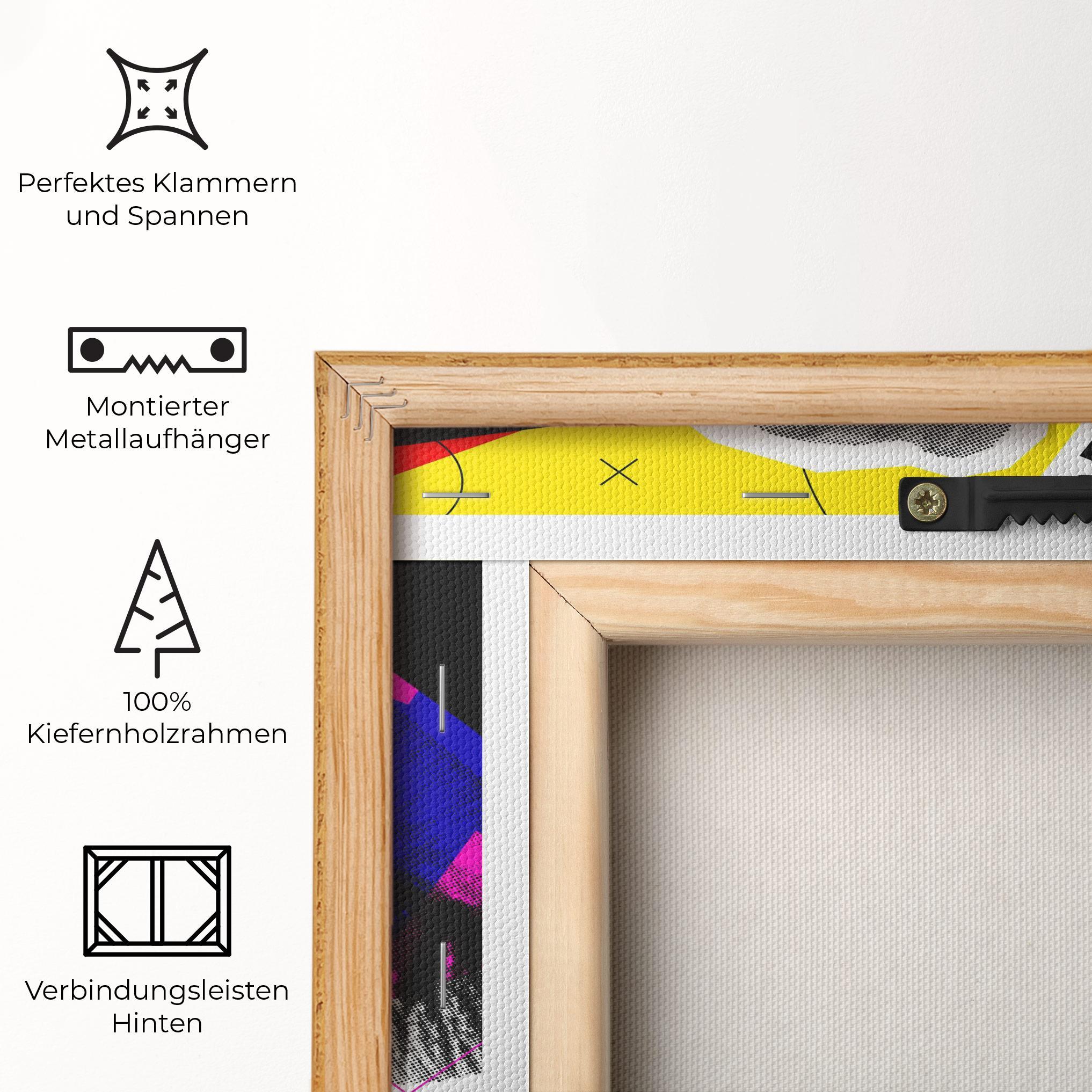 Leinwandbild Lips Purple Light mockup 5